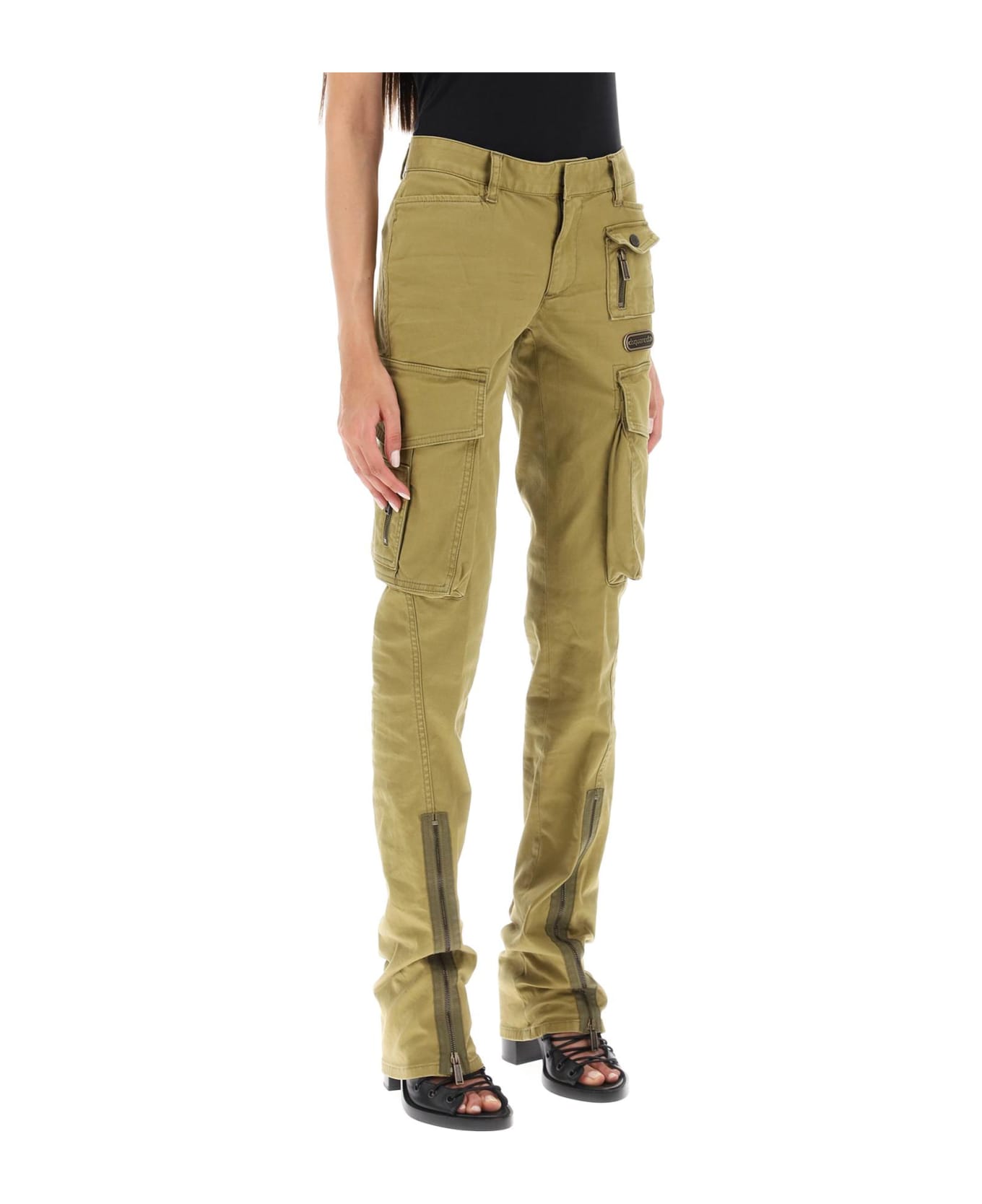 Dsquared2 Flare Sexy Cargo Trousers - Beige