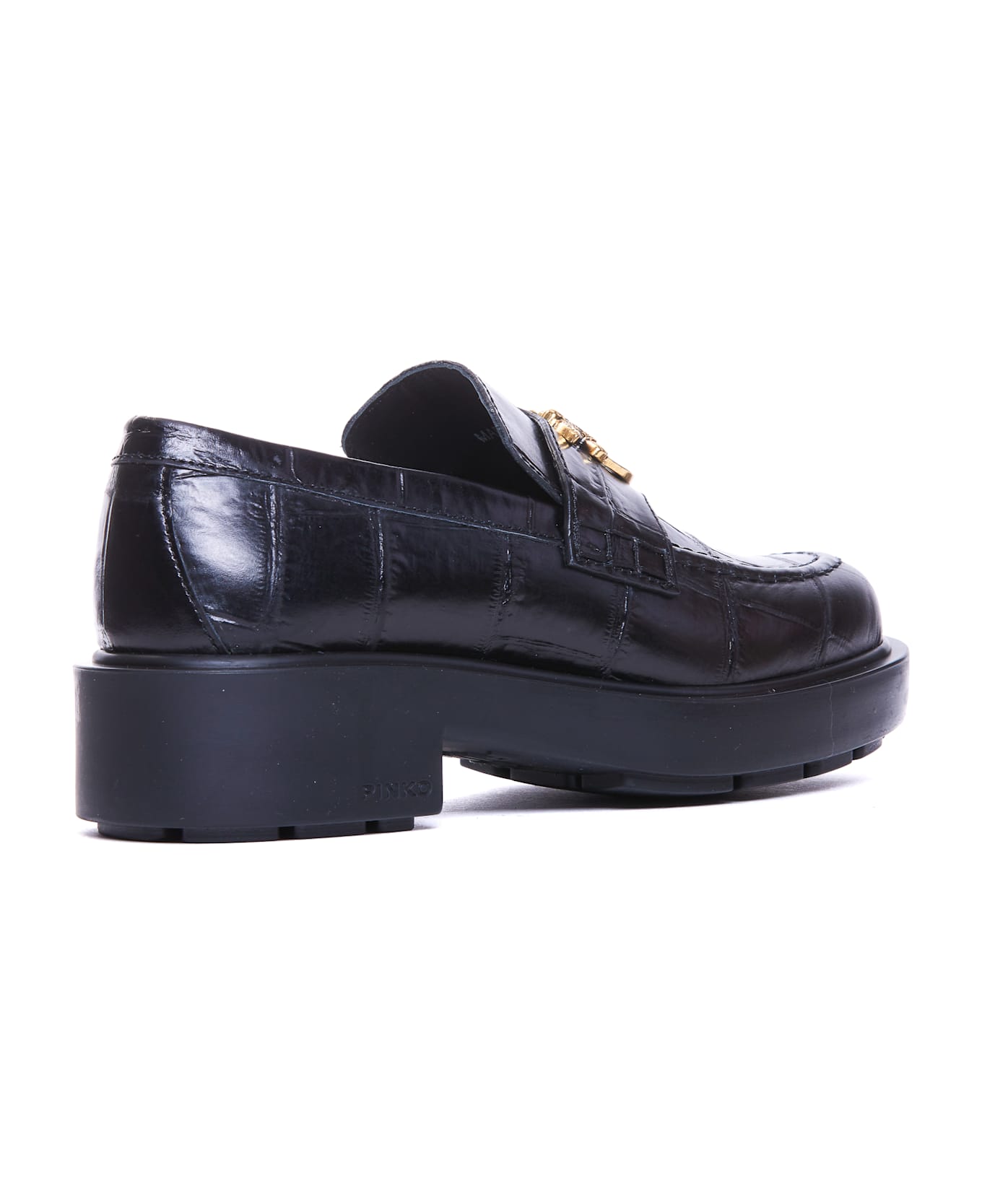 Pinko Tina Loafers With Platform - Black
