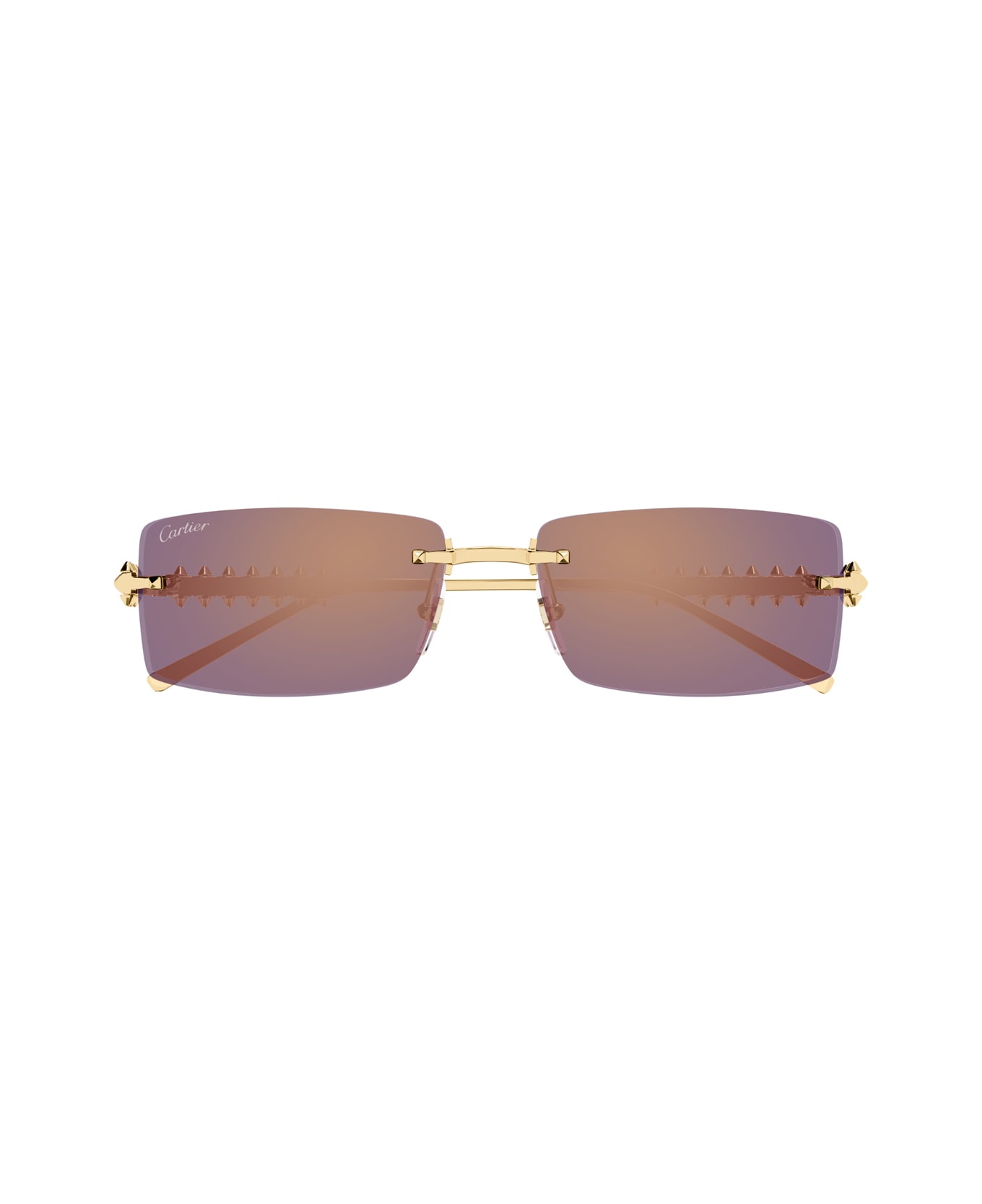 Cartier Eyewear Cartier Ct0604s Clash De Cartier 003 Gold Violet Sunglasses - Oro