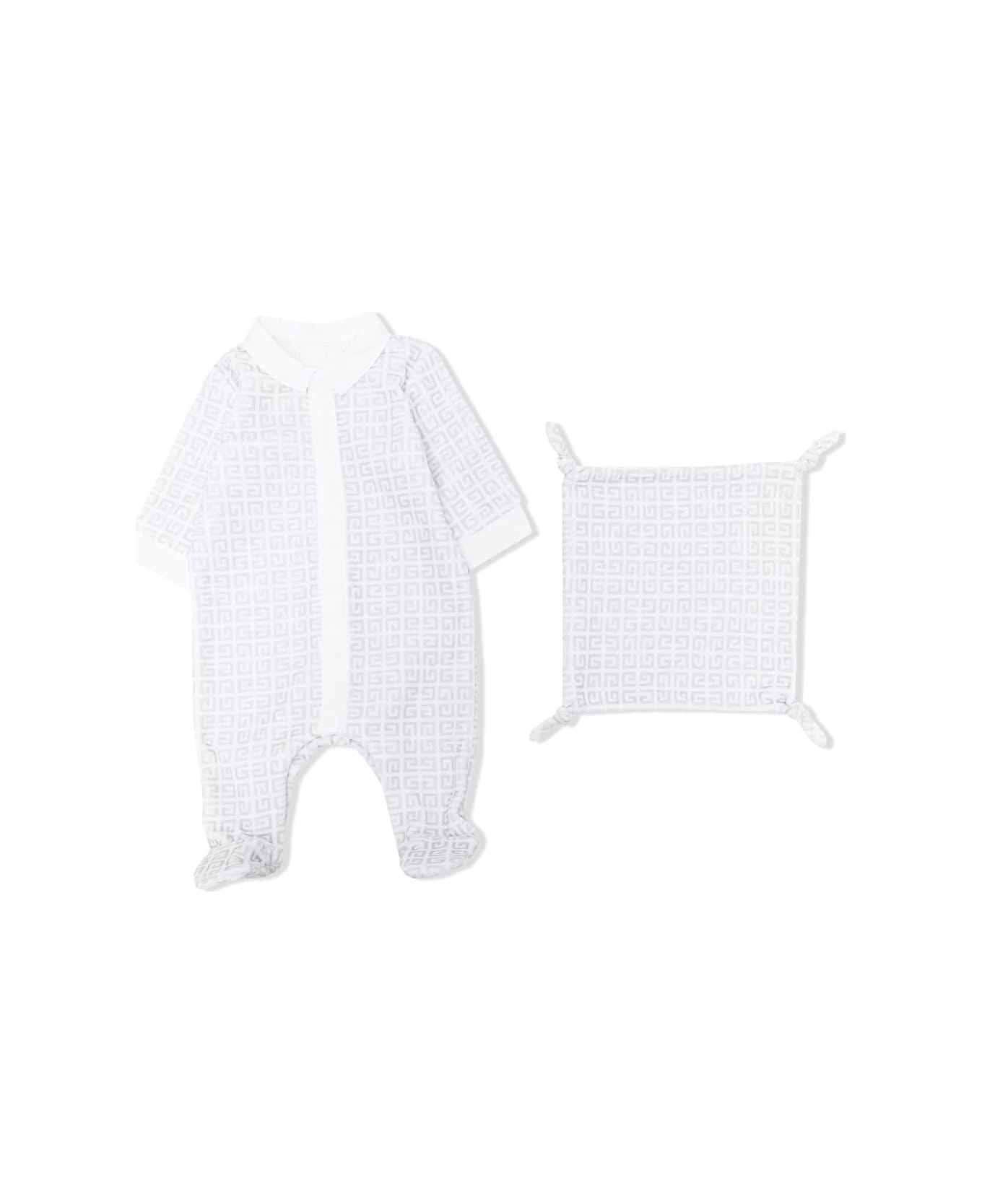 Givenchy White And Grey Pyjama And Blanket Gift Set - Bianco/grigio