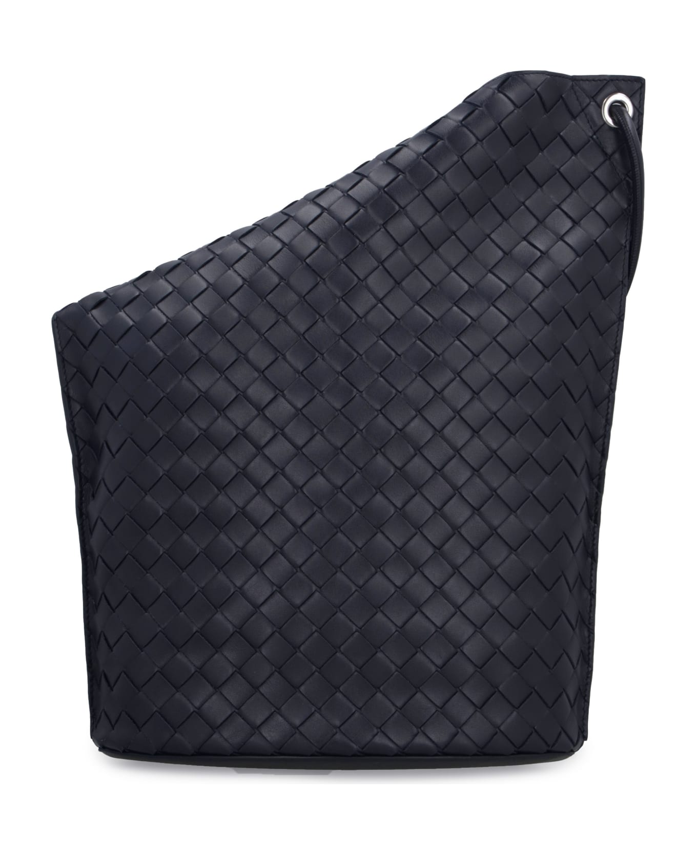 Bottega Veneta Leather Shoulder Bag - NAVY