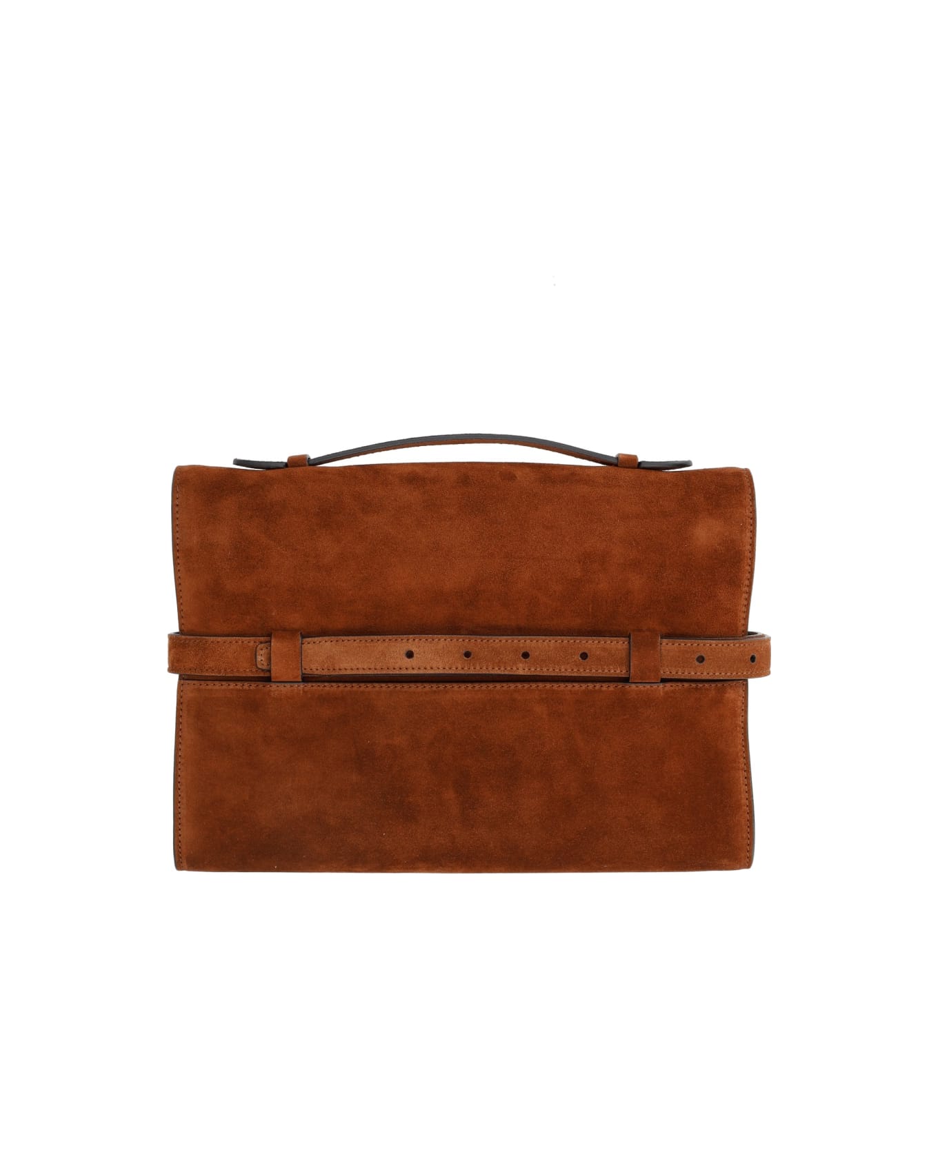 Moschino Leather Bag. - BROWN