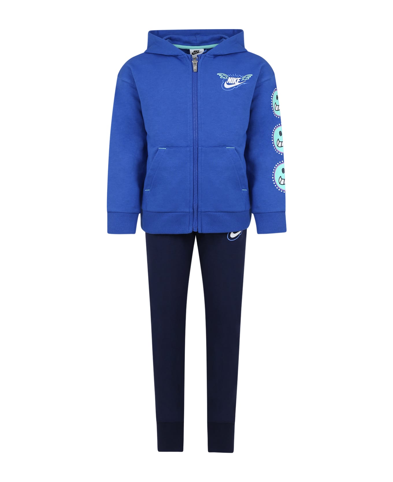 Nike Blue Tracksuit For Boy With Logo - Blue