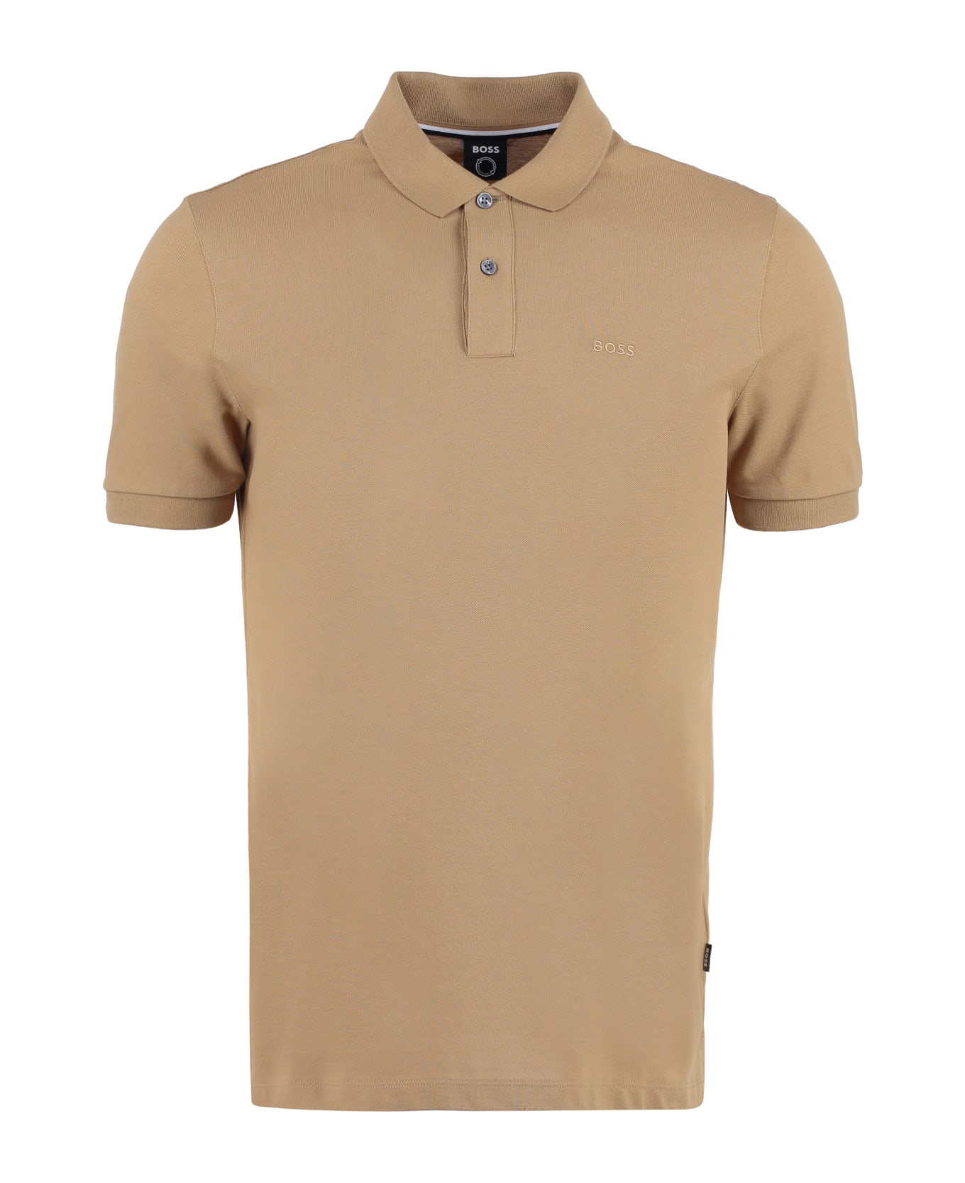 Hugo Boss Pallas Short Sleeve Cotton Polo Shirt - Medium Beige