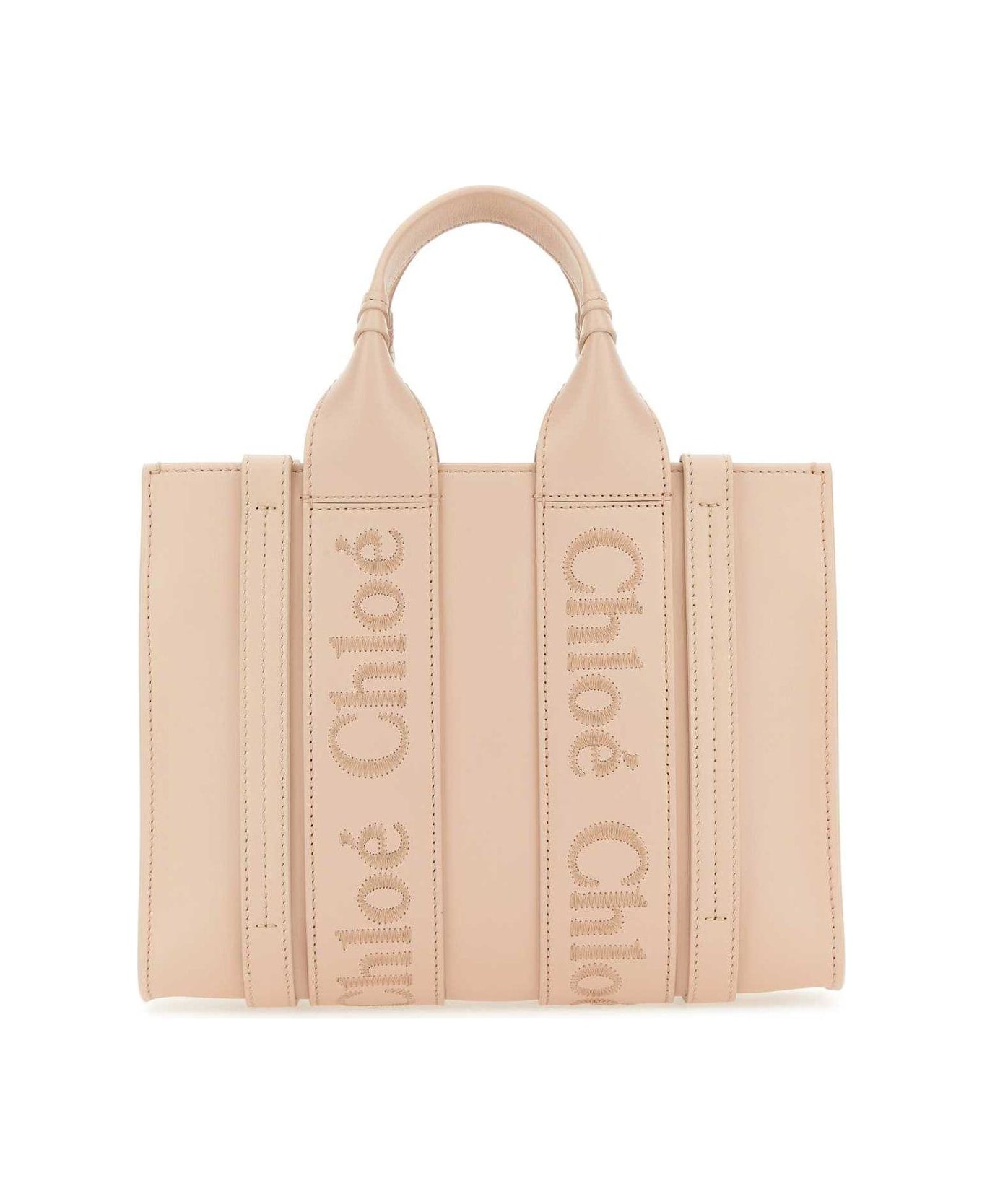 Chloé Woody Small Tote Bag - Cement pink