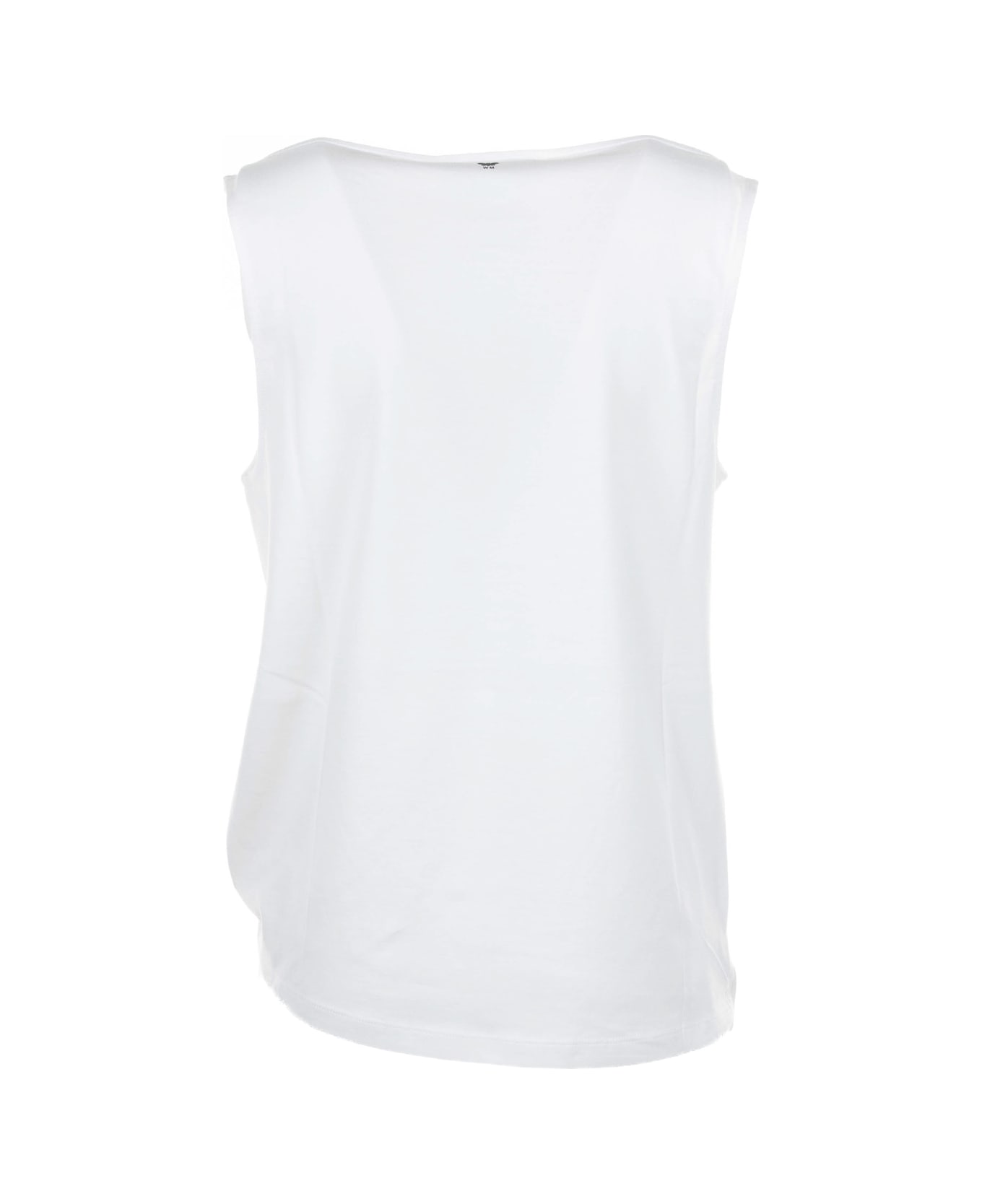 Weekend Max Mara Sleeveless Top In Cotton - BIANCO Tシャツ