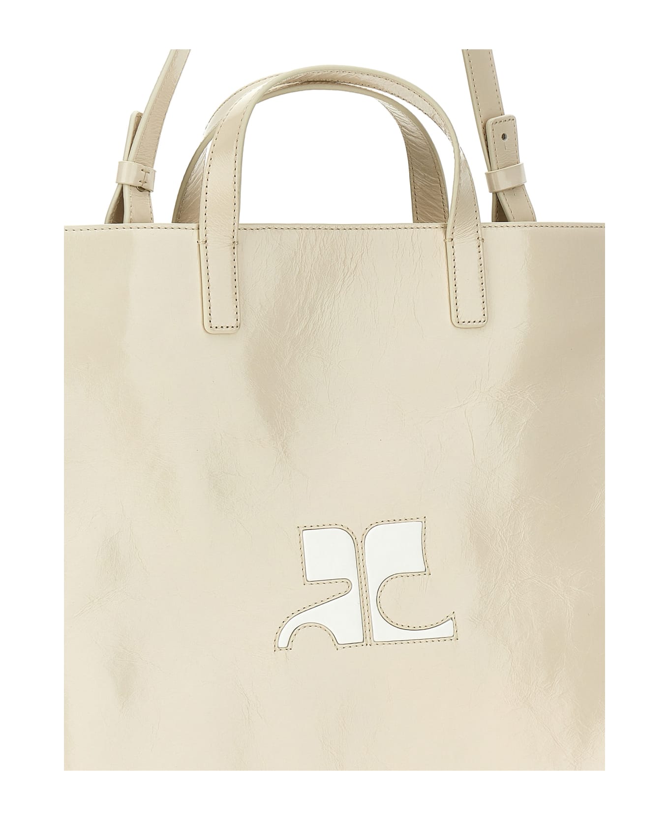 Courrèges 'heritage Naplack' Shopping Bag - Gray トートバッグ