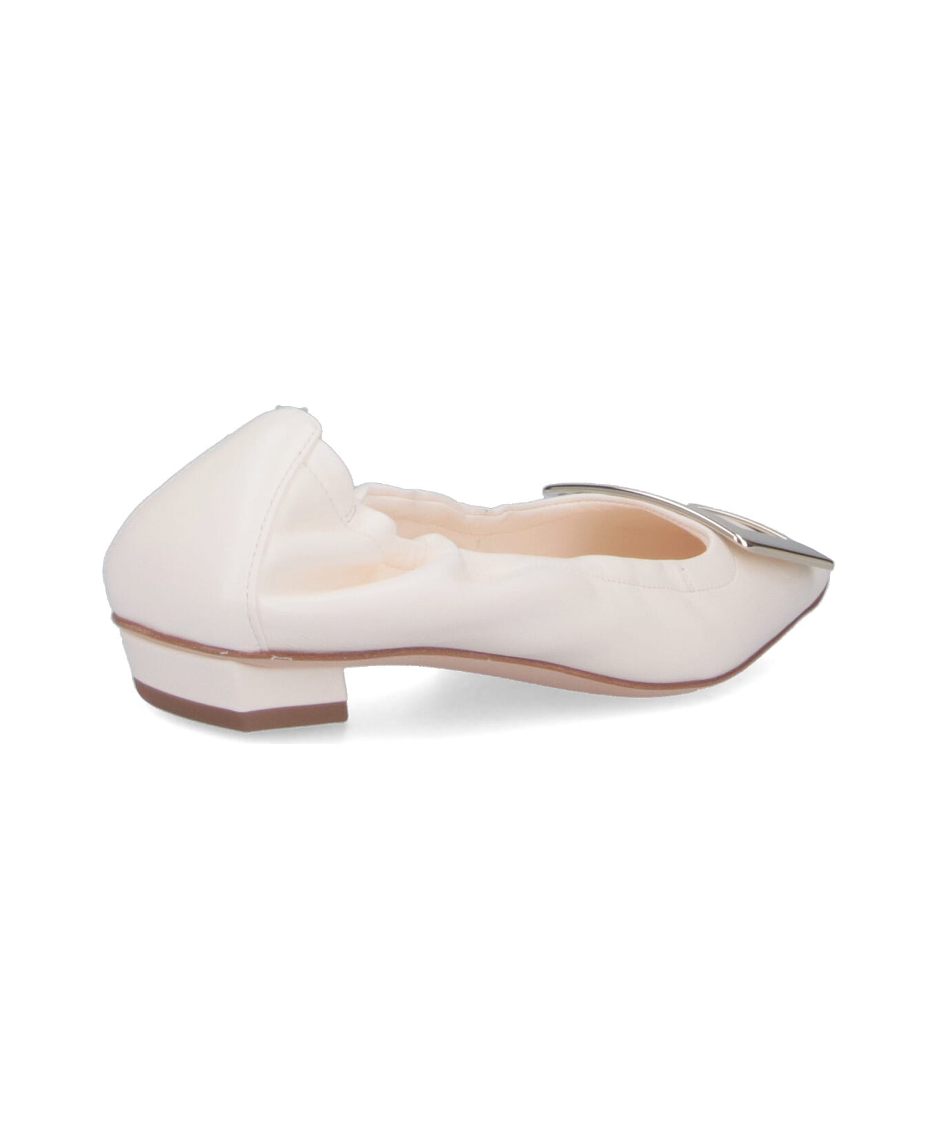 Roger Vivier 
belle Vivier
 Ballet Flats - Cream