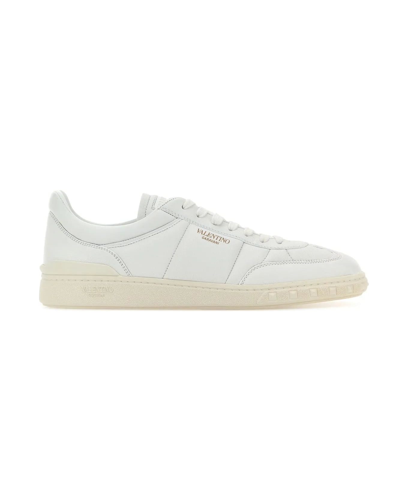 Valentino Garavani White Leather Upvillage Sneakers - BIANCOSNOWWHITE