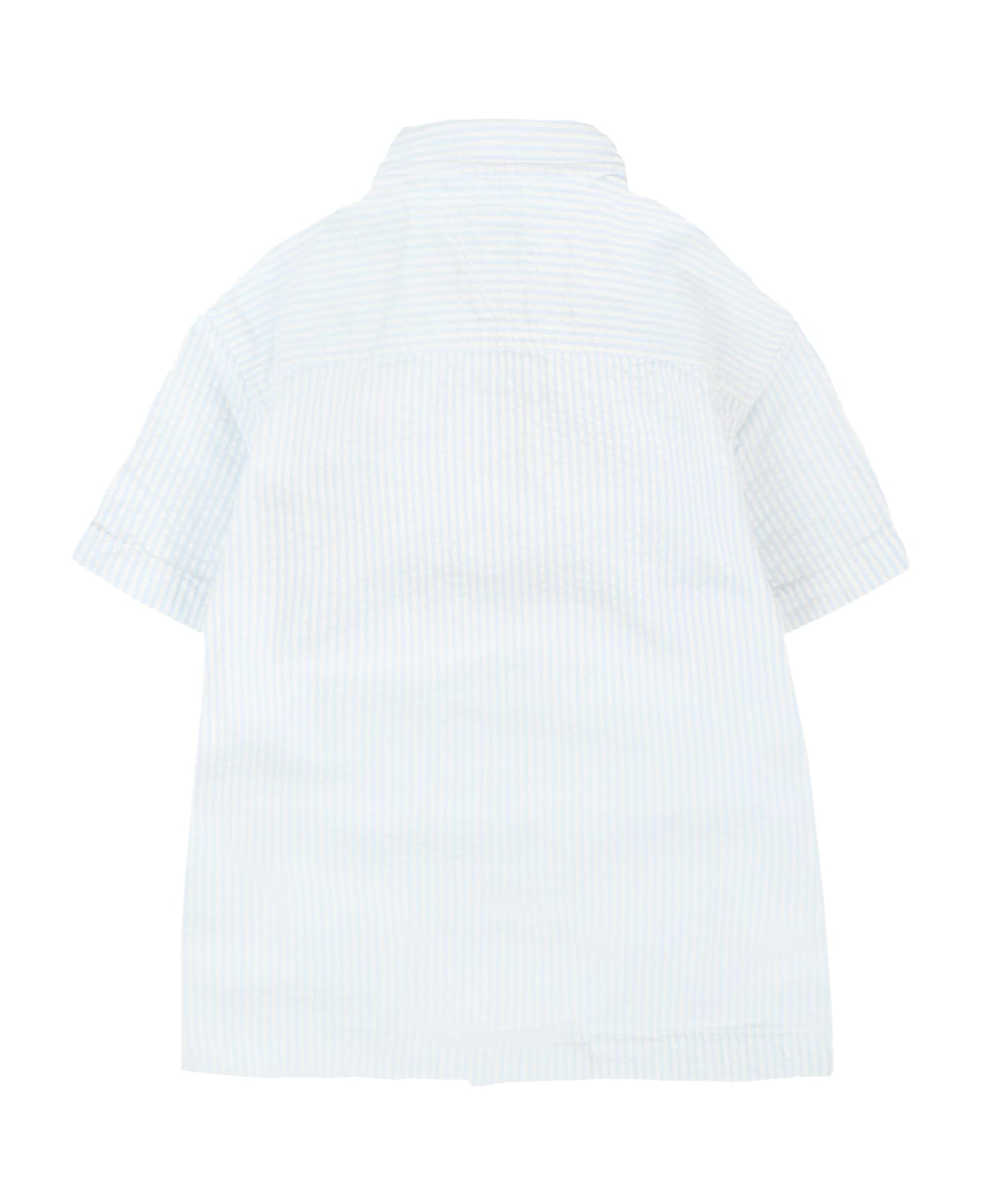 Tommy Hilfiger Light Blue Shirt For Boy With Flag - Light Blue