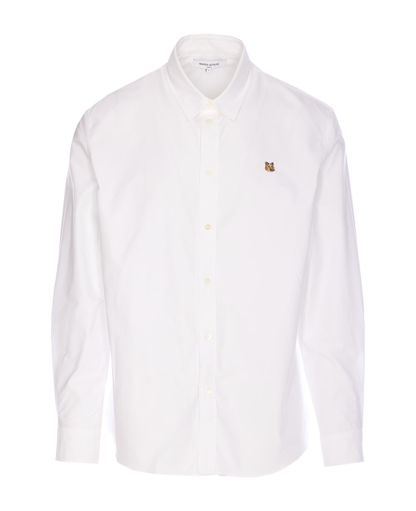 Maison Kitsuné Fox Head Patch Shirt - White
