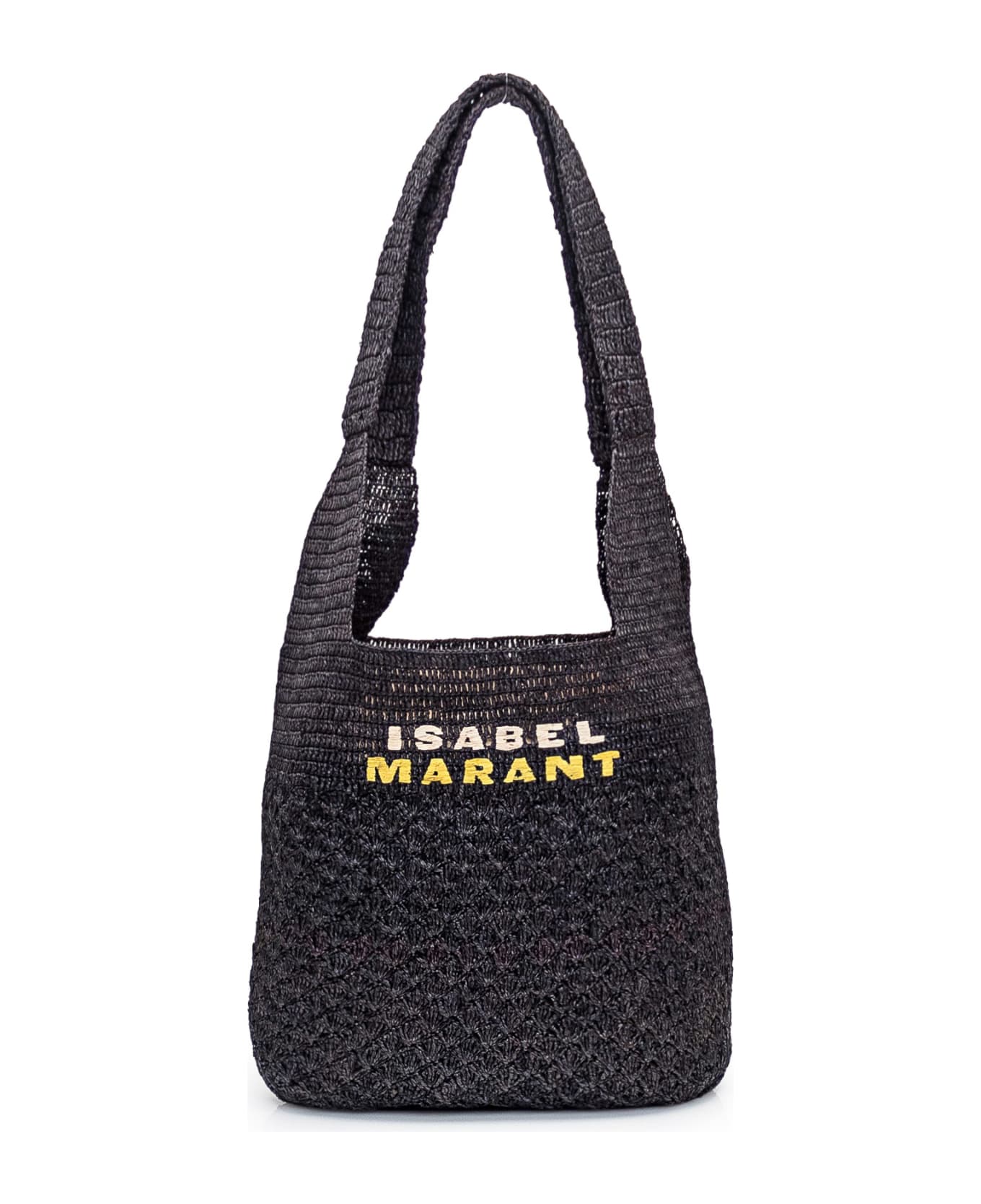 Isabel Marant Raffia Shoulder Bag - Black