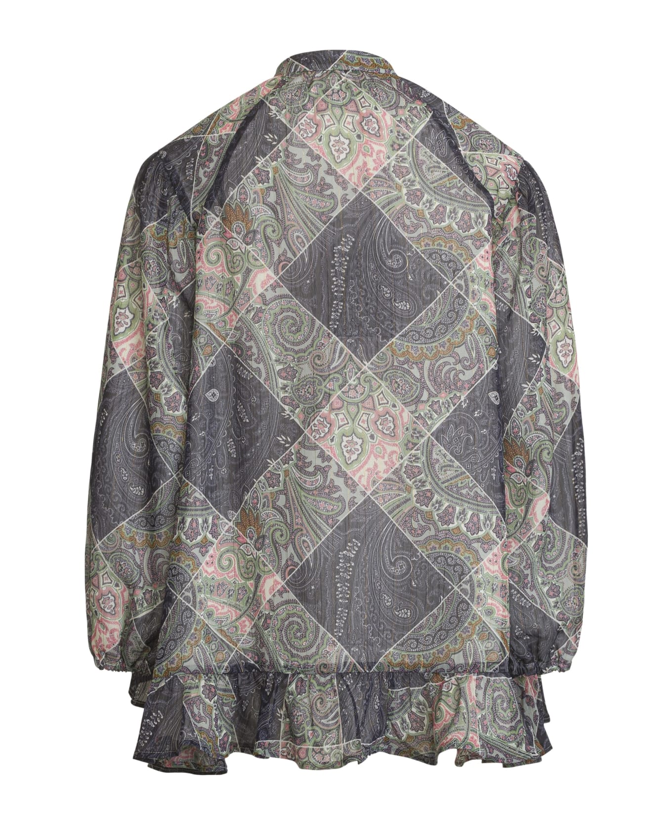 Etro Blusa Con Stampa Paisley - Blue