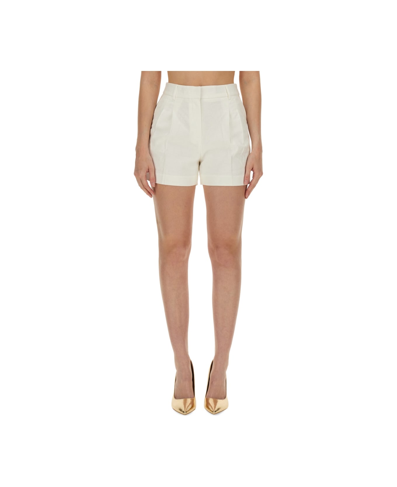 Michael Kors Linen Blend Shorts - WHITE