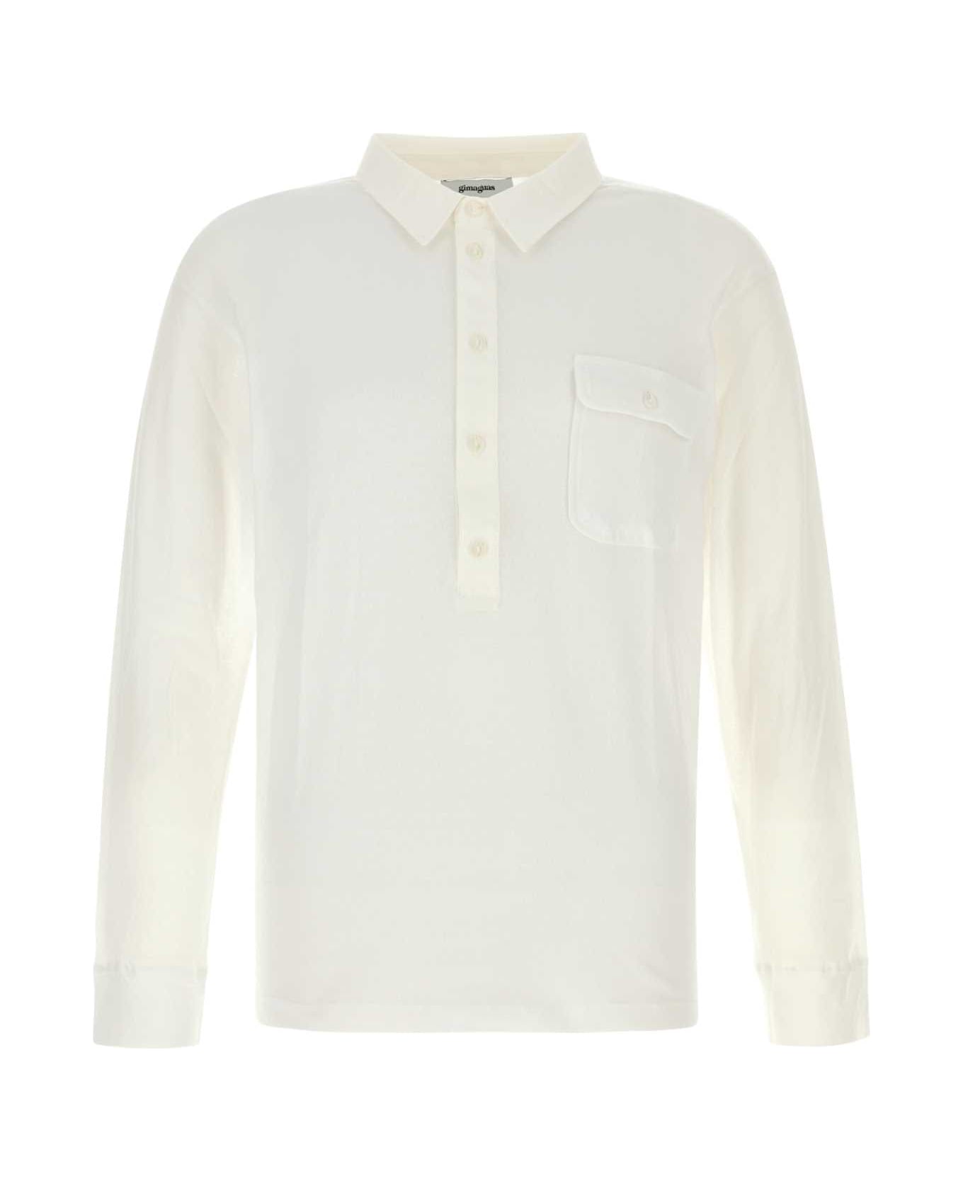 Gimaguas White Cotton Tristan Polo Shirt - WHITE