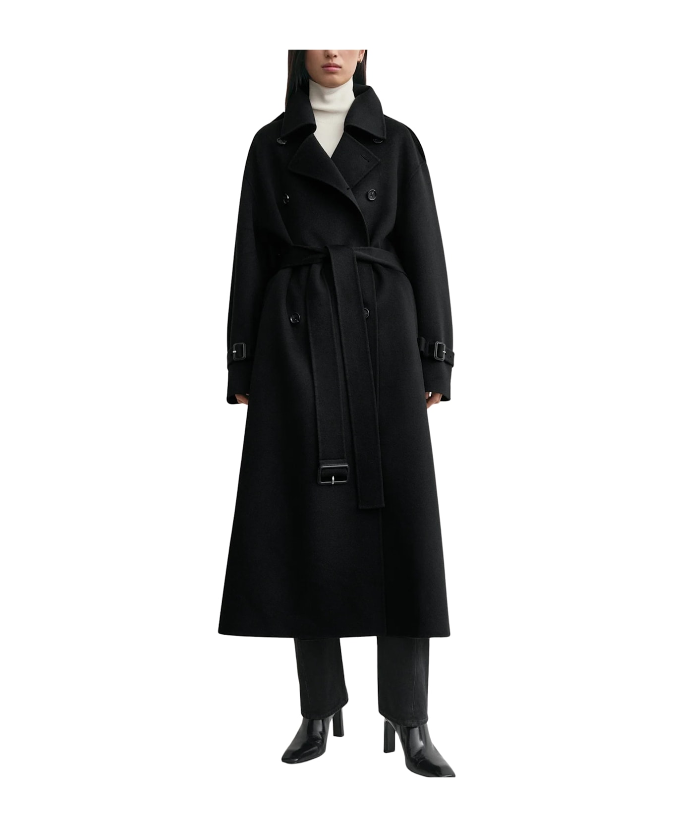 Totême Double Winter Trench Coat - Black