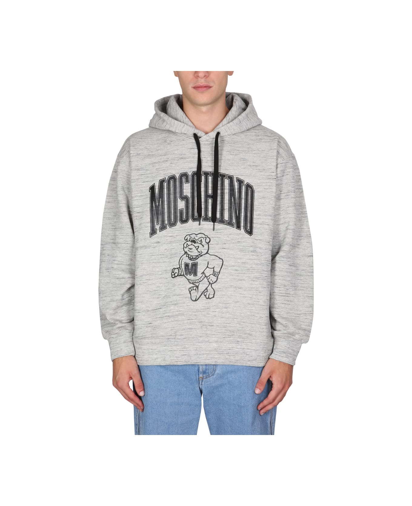 Moschino Sweatshirt With Logo Print - GREY