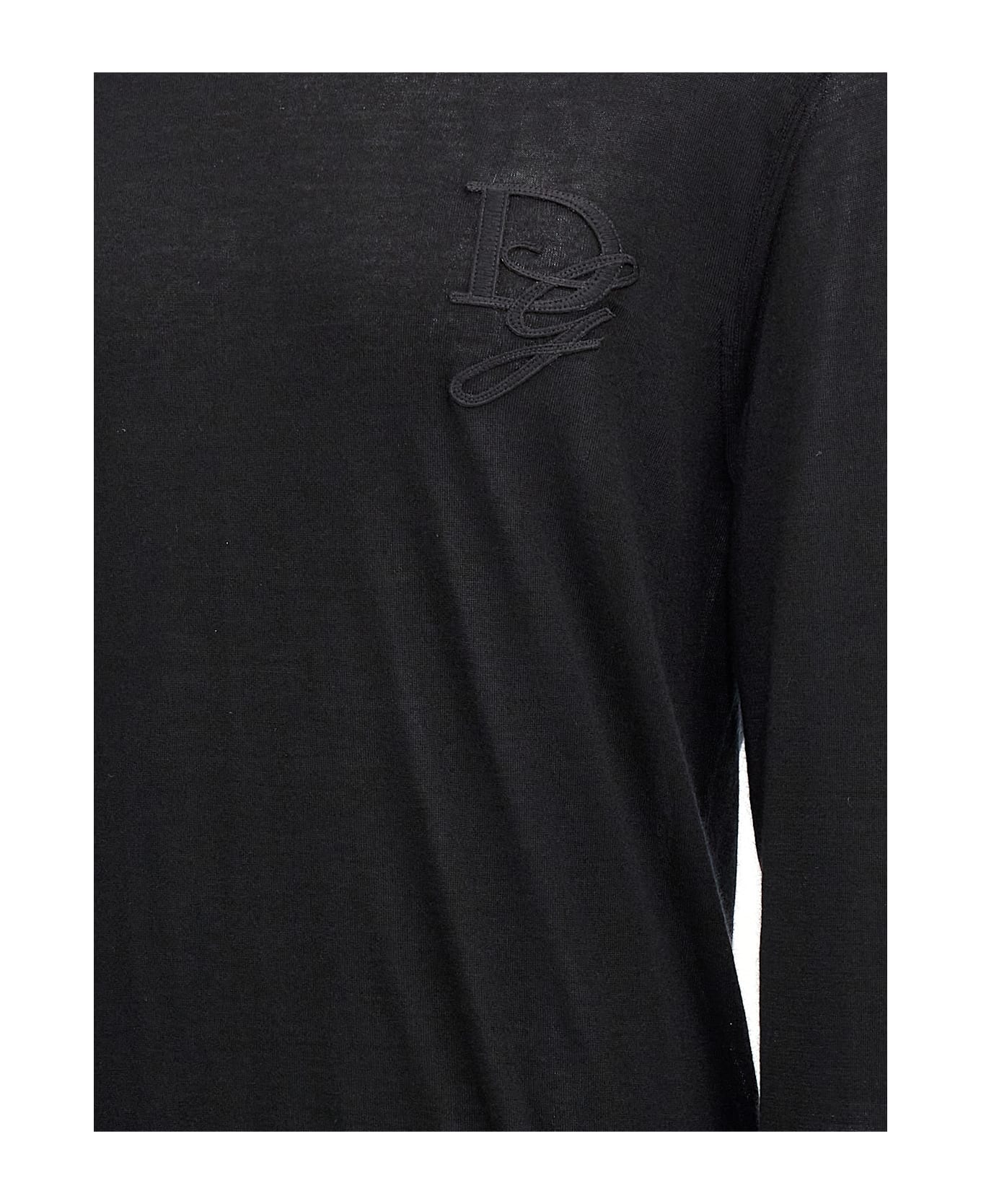 Dolce 
Gabbana Logo Embroidery Sweater - NERO