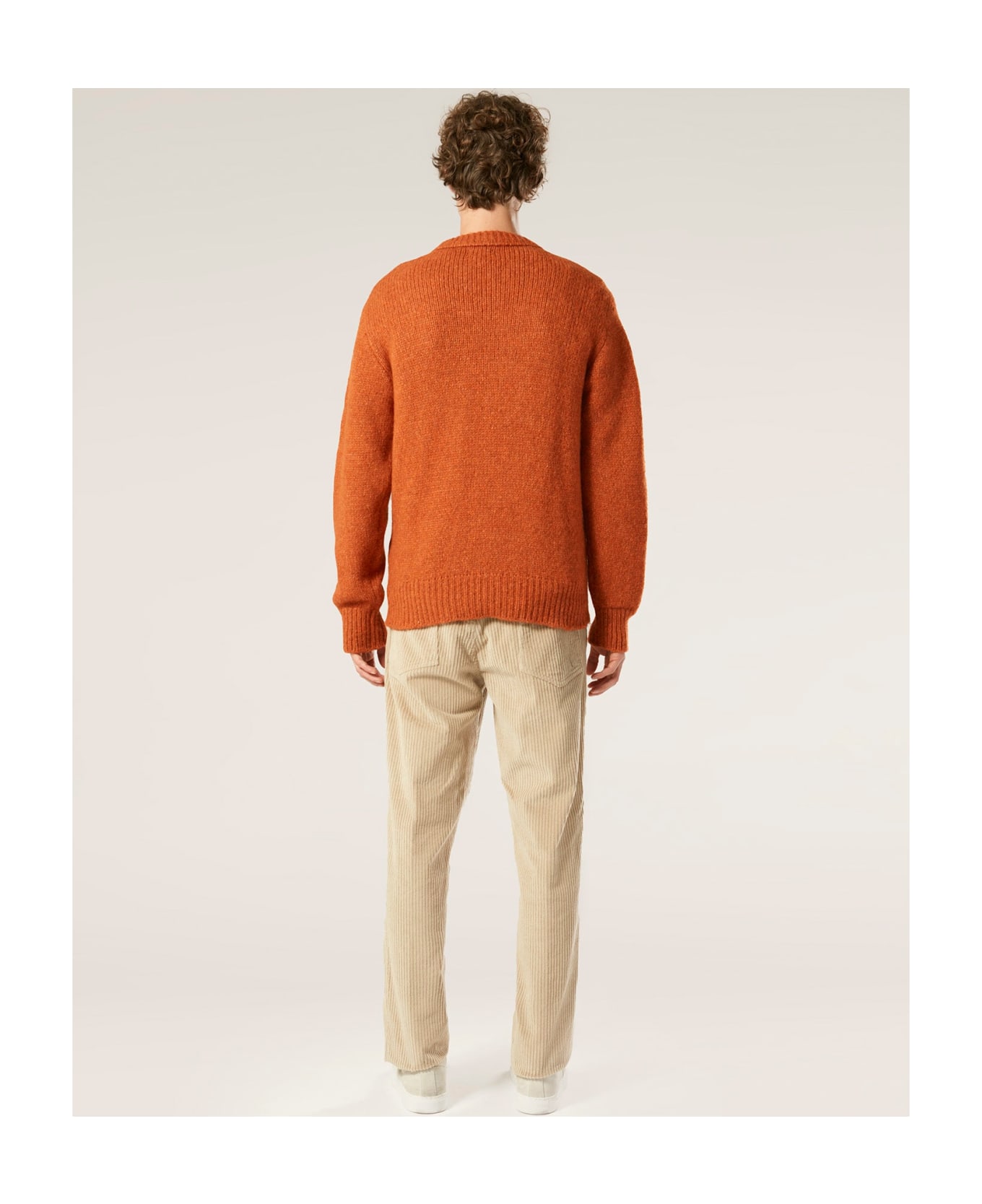 doppiaa Aappio Orange Wool And Alpaca Sweater