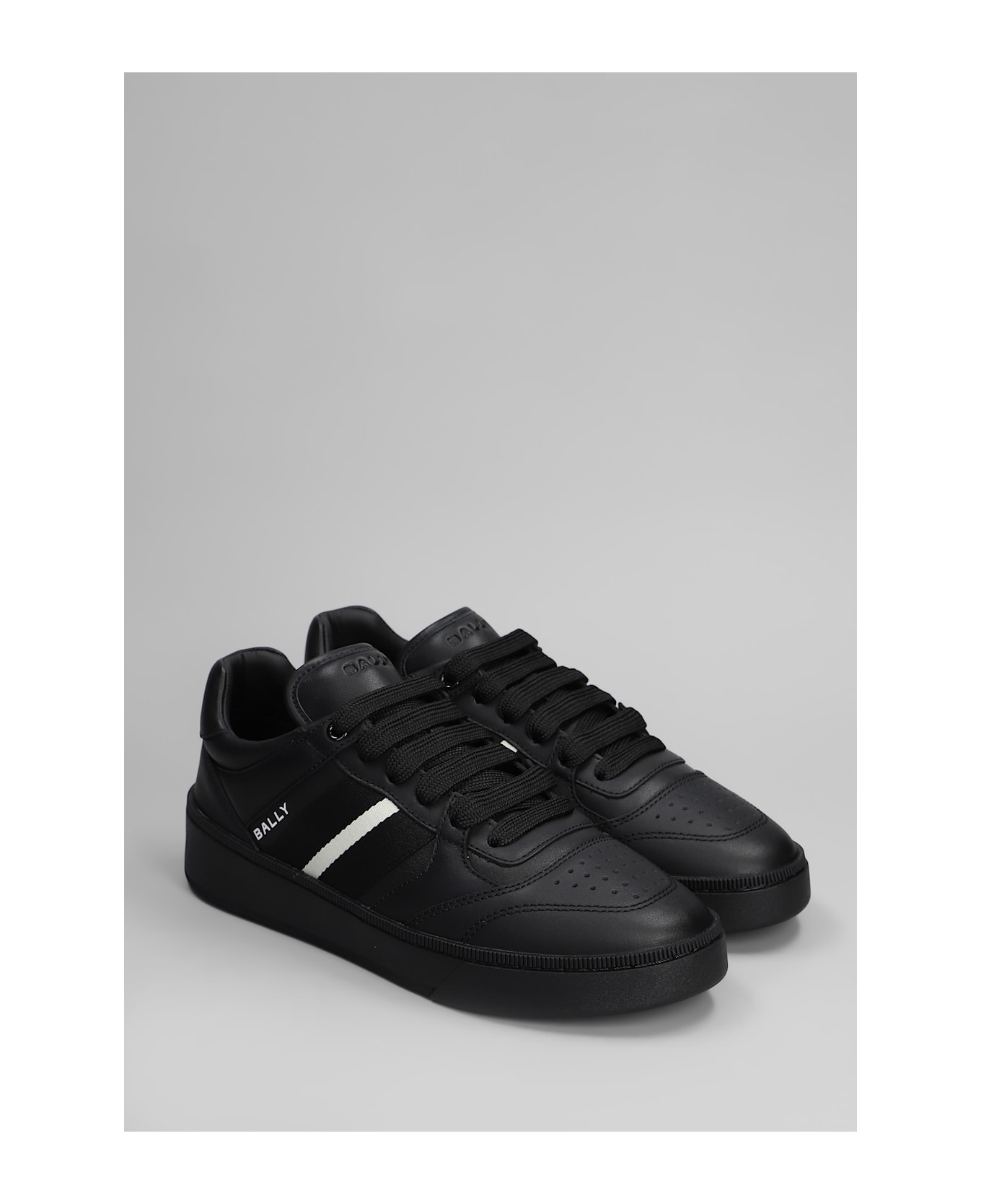 Bally Rebby Sneakers In Black Leather - black