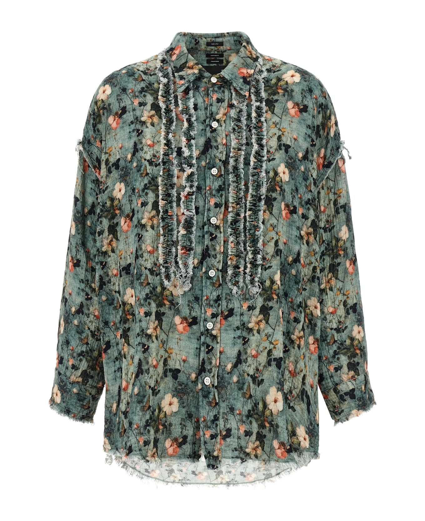 R13 Floral Ruffle Shirt - Multicolor
