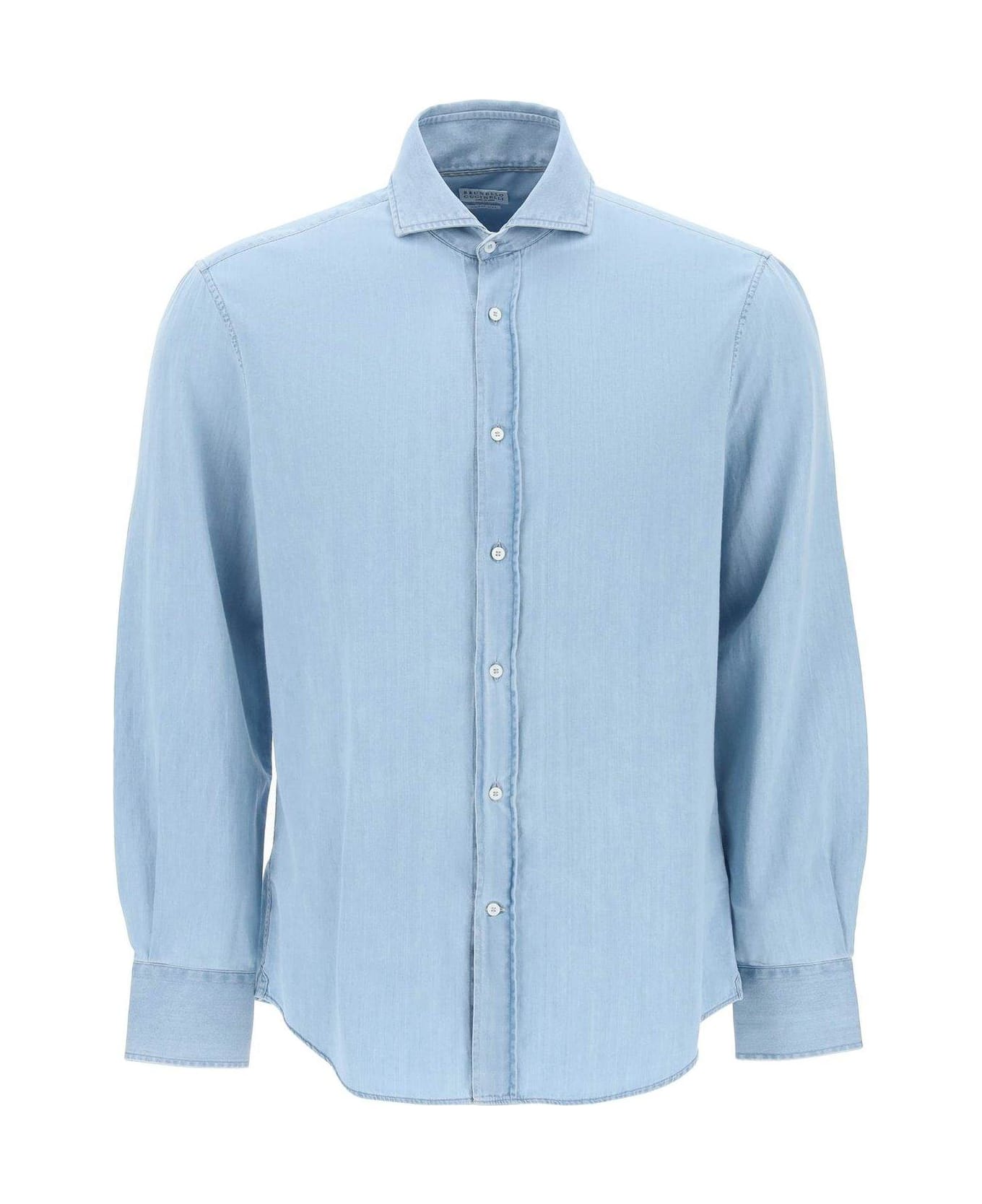 Brunello Cucinelli Buttoned Long-sleeved Shirt - Blue