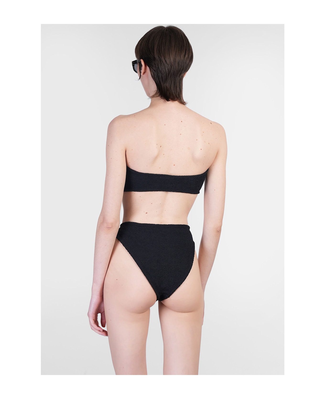 Hunza G Jerry Swim Beachwear In Black Polyamide - black