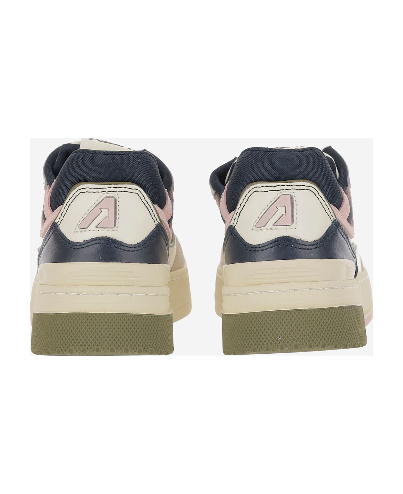 Autry Clc Low Suede And Mesh Sneakers - Red