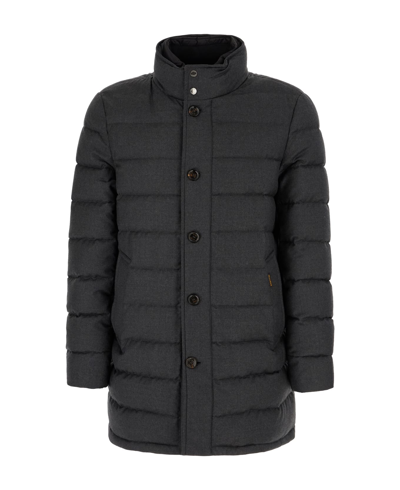 Moorer Dark Grey Wool Blend Calegari Down Jacket - Antracite