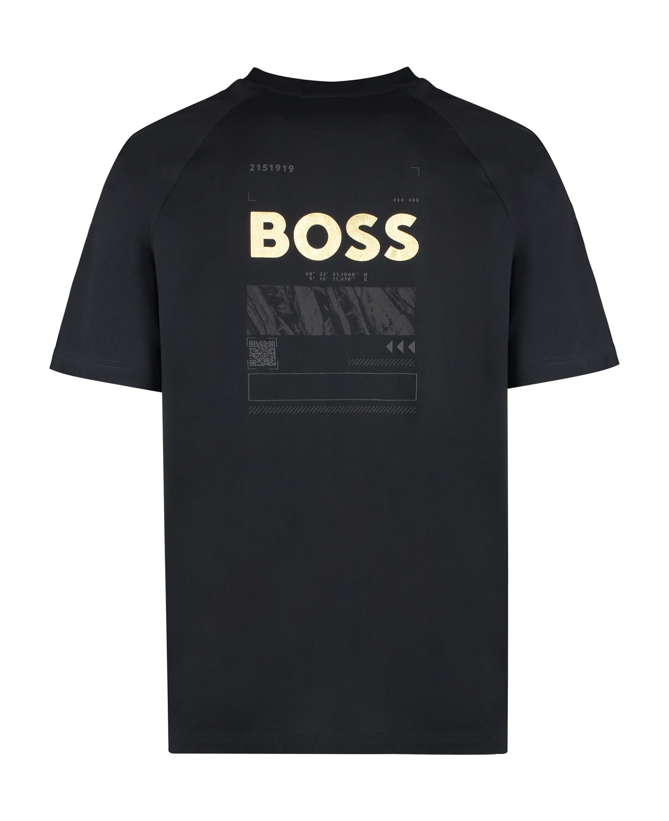 Hugo Boss Cotton Crew-neck T-shirt - black シャツ