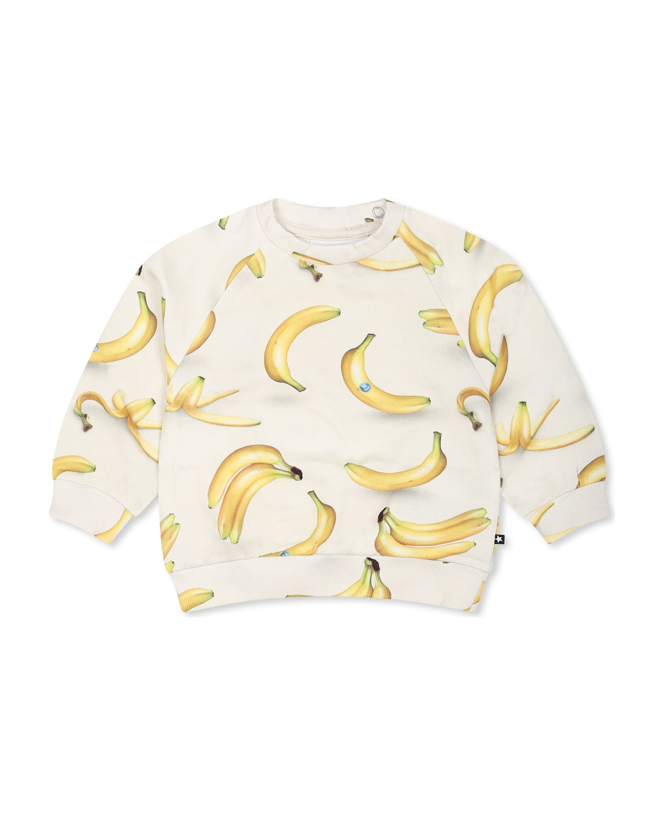 Molo Ivory Sweatshirt For Babykids With Banana - Ivory