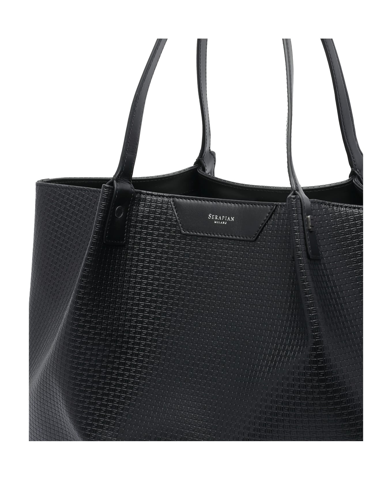 Serapian Stepan Secret Shoulder Bag - Black