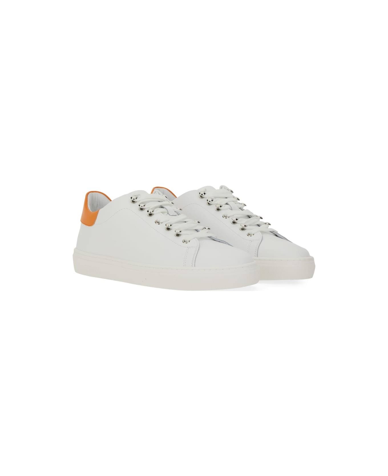 Moschino Leather Sneaker - WHITE