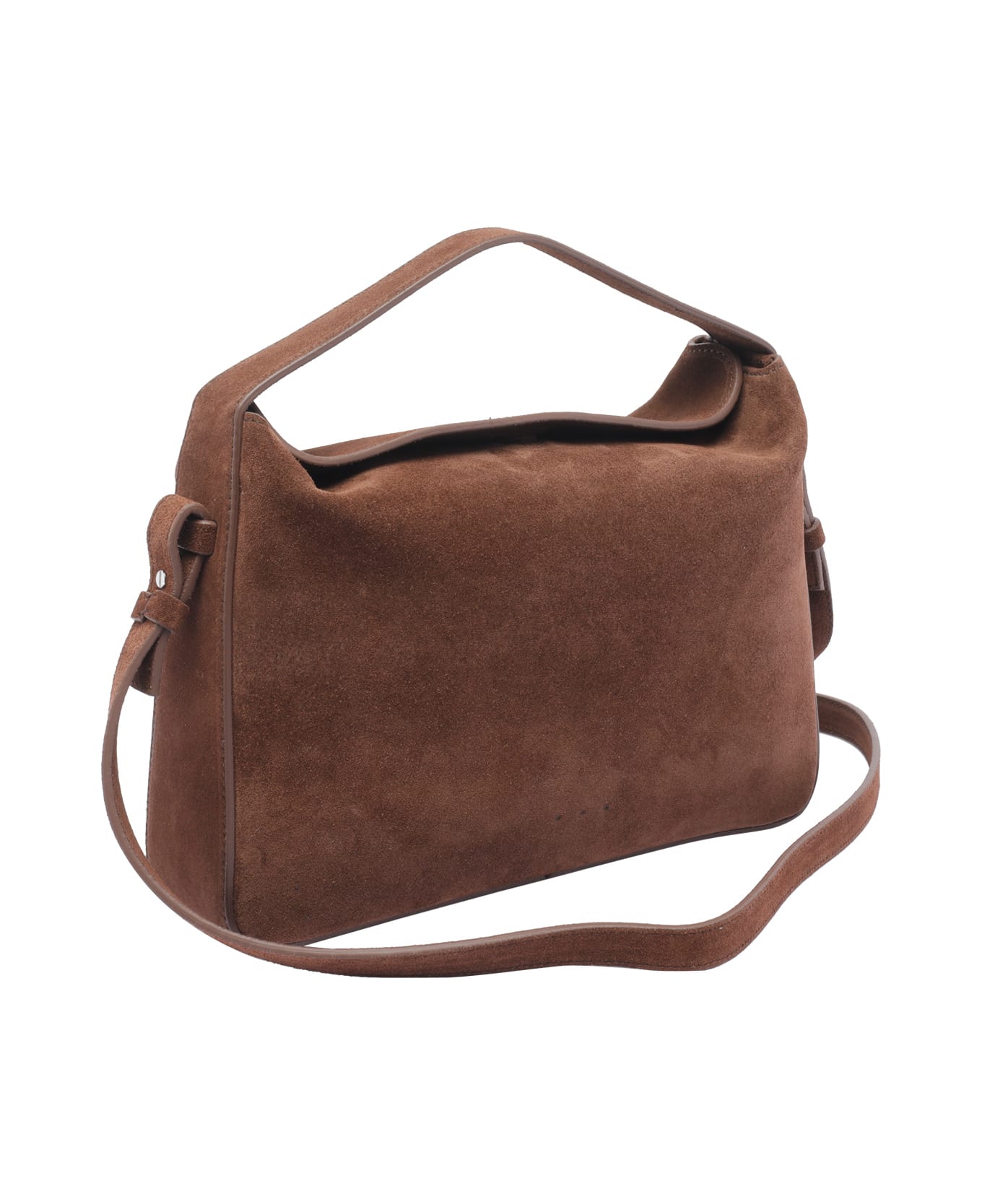 Aesther Ekme Soft Baguette Crossbody Bag - Suede cocoa