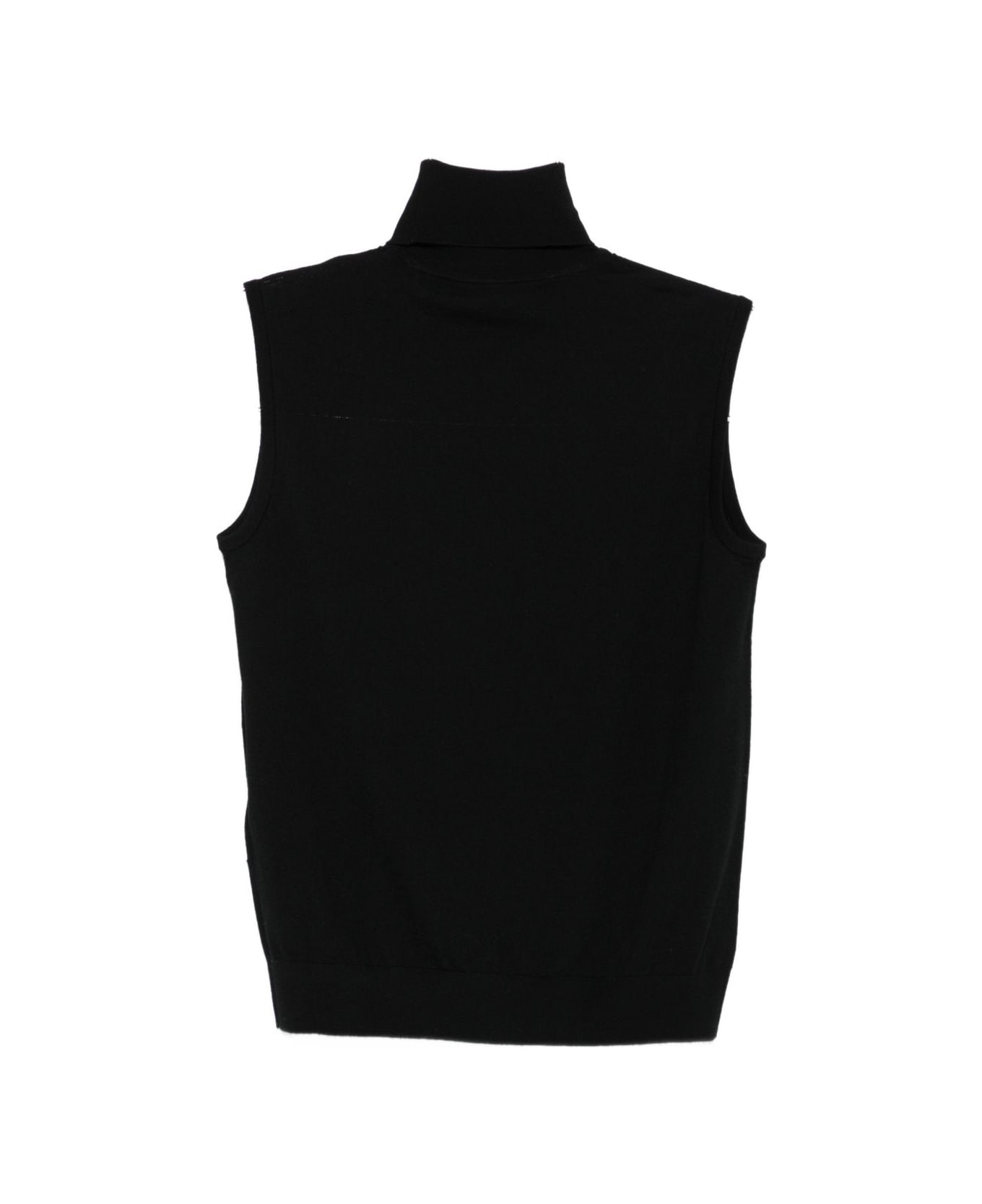 Emporio Armani Wool Turtle-neck Top - Black