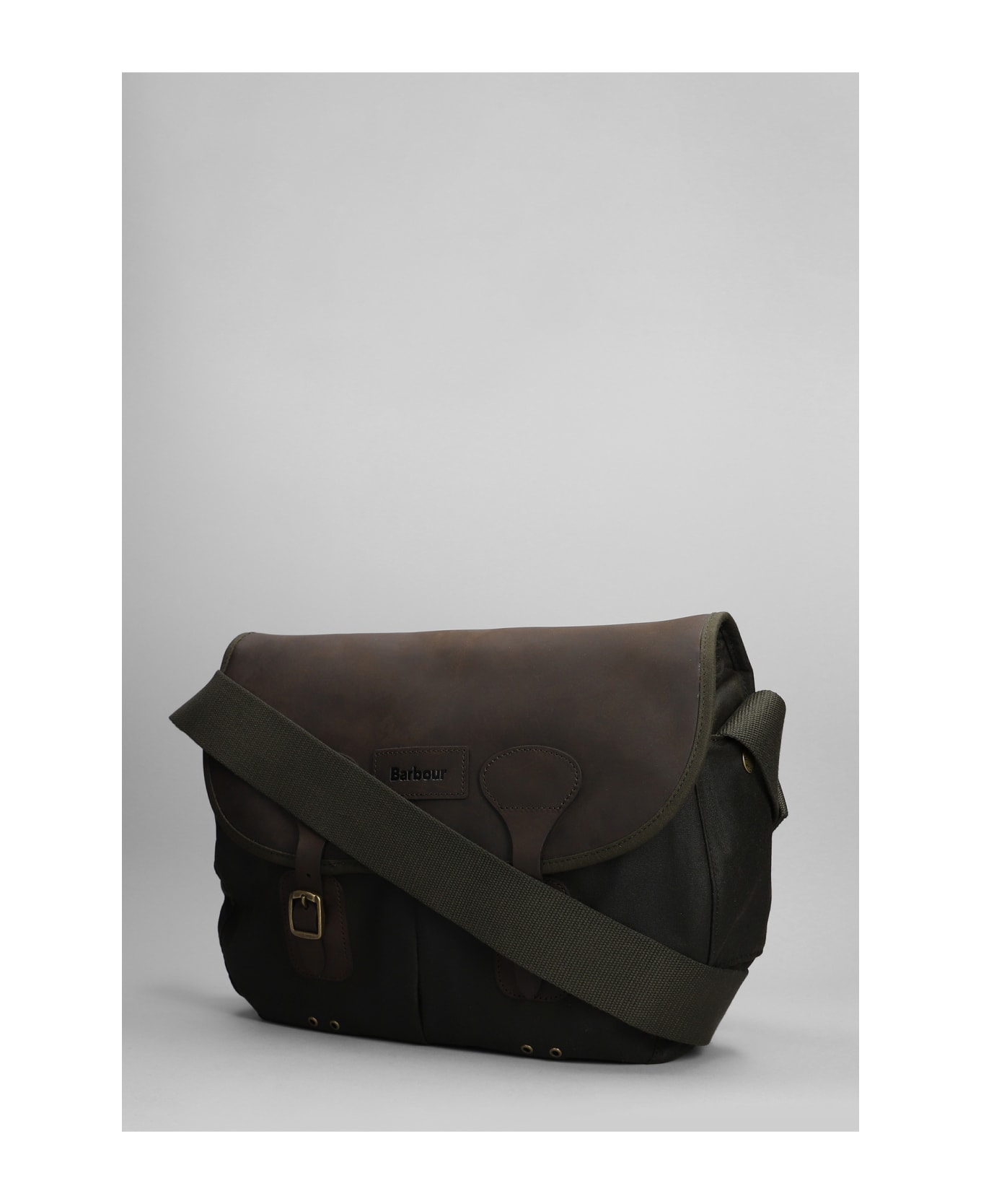Barbour Tarras Waxed Messenger Bag - Green