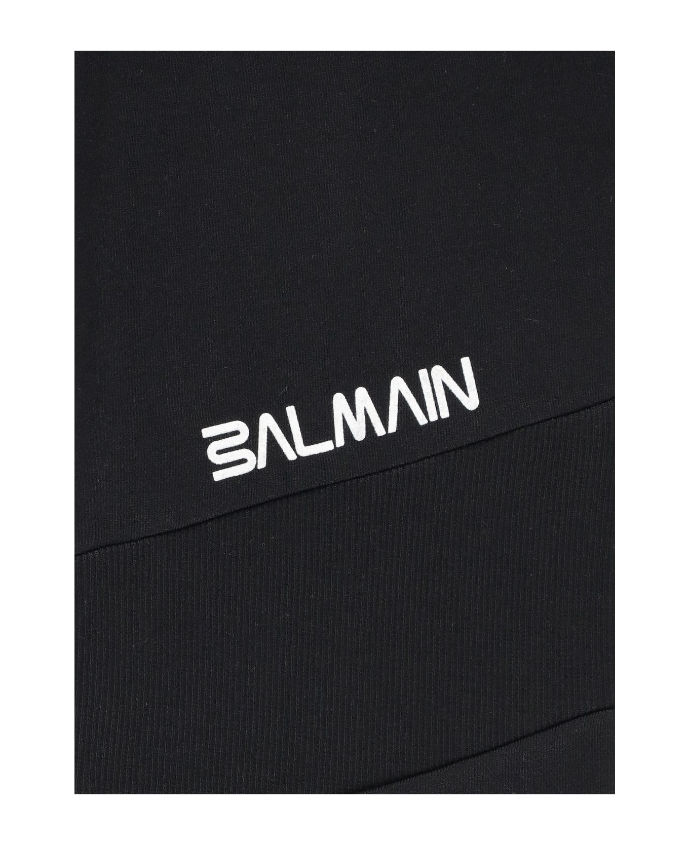 Balmain Trousers With Logo - Nero