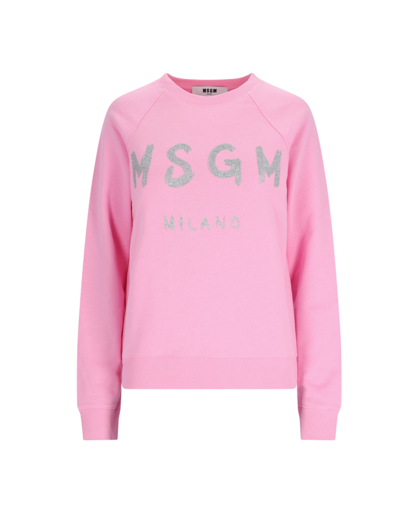MSGM Logo Crewneck Sweatshirt - Pink フリース