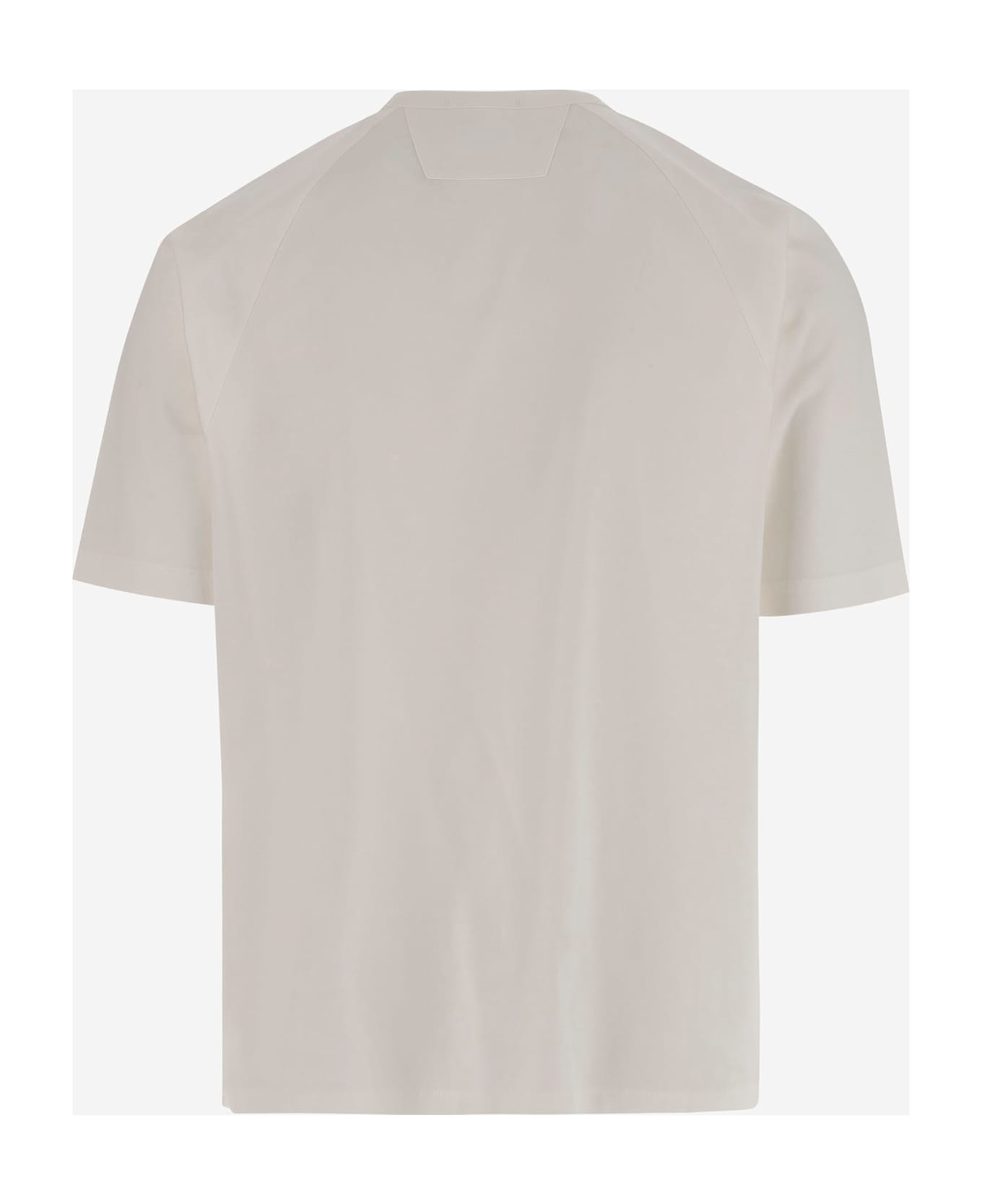 C.P. Company Cotton T-shirt With Logo Patch - White