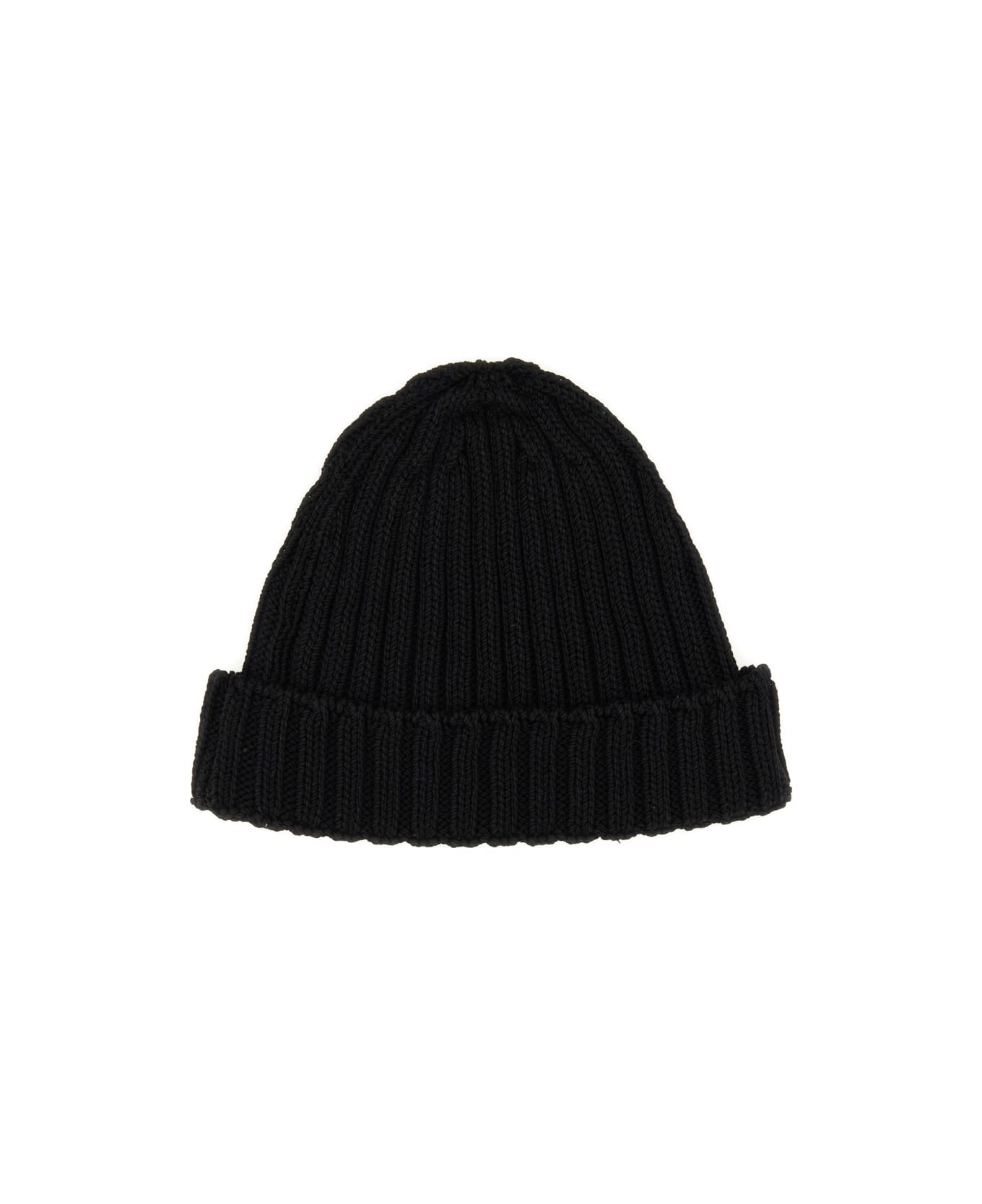 Marni Beanie Hat With Logo - BLACK