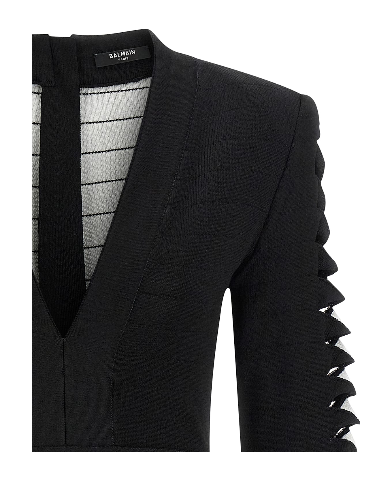 Balmain Cut-out Dress - Black  