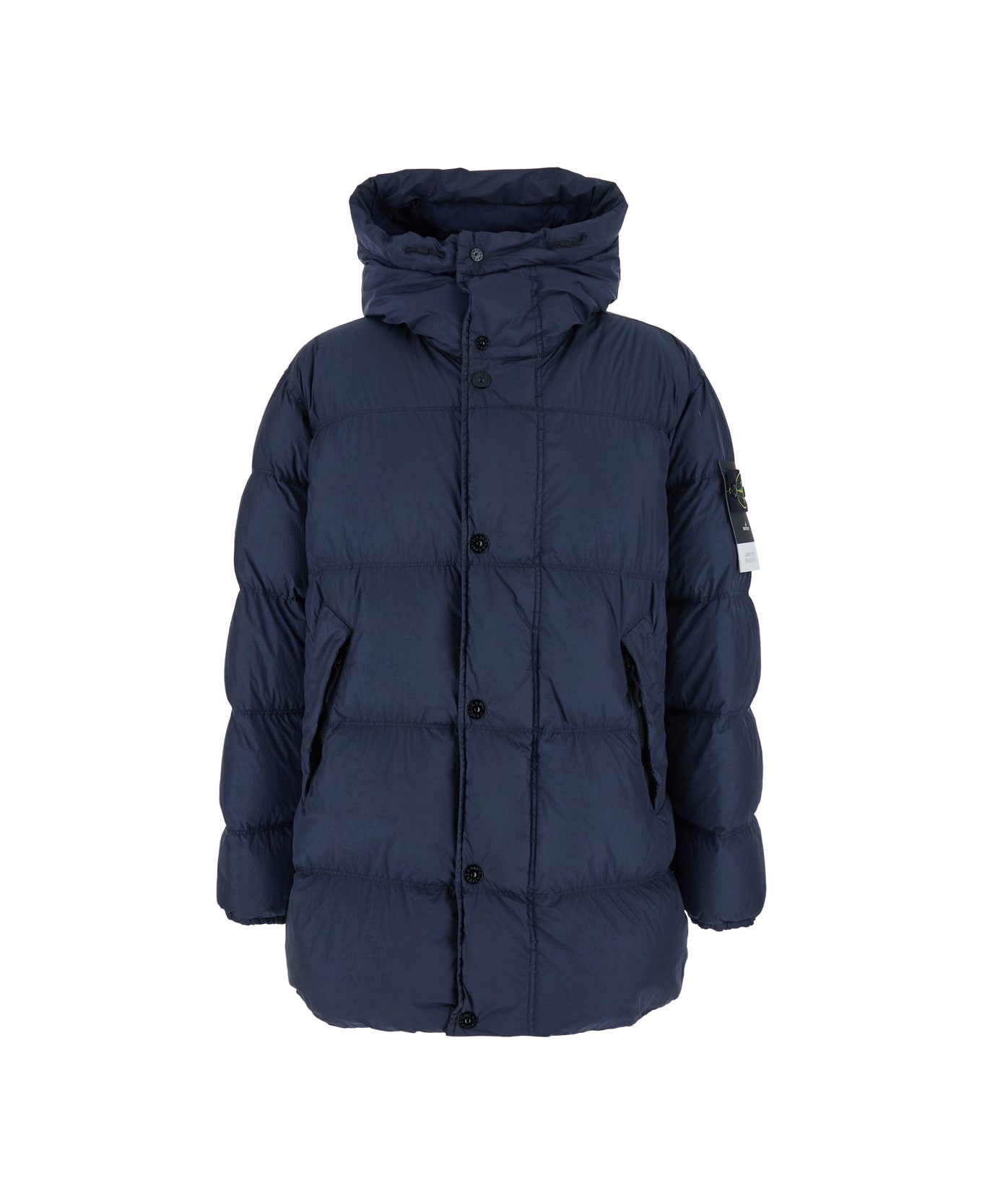 Stone Island Short Parka - Blu