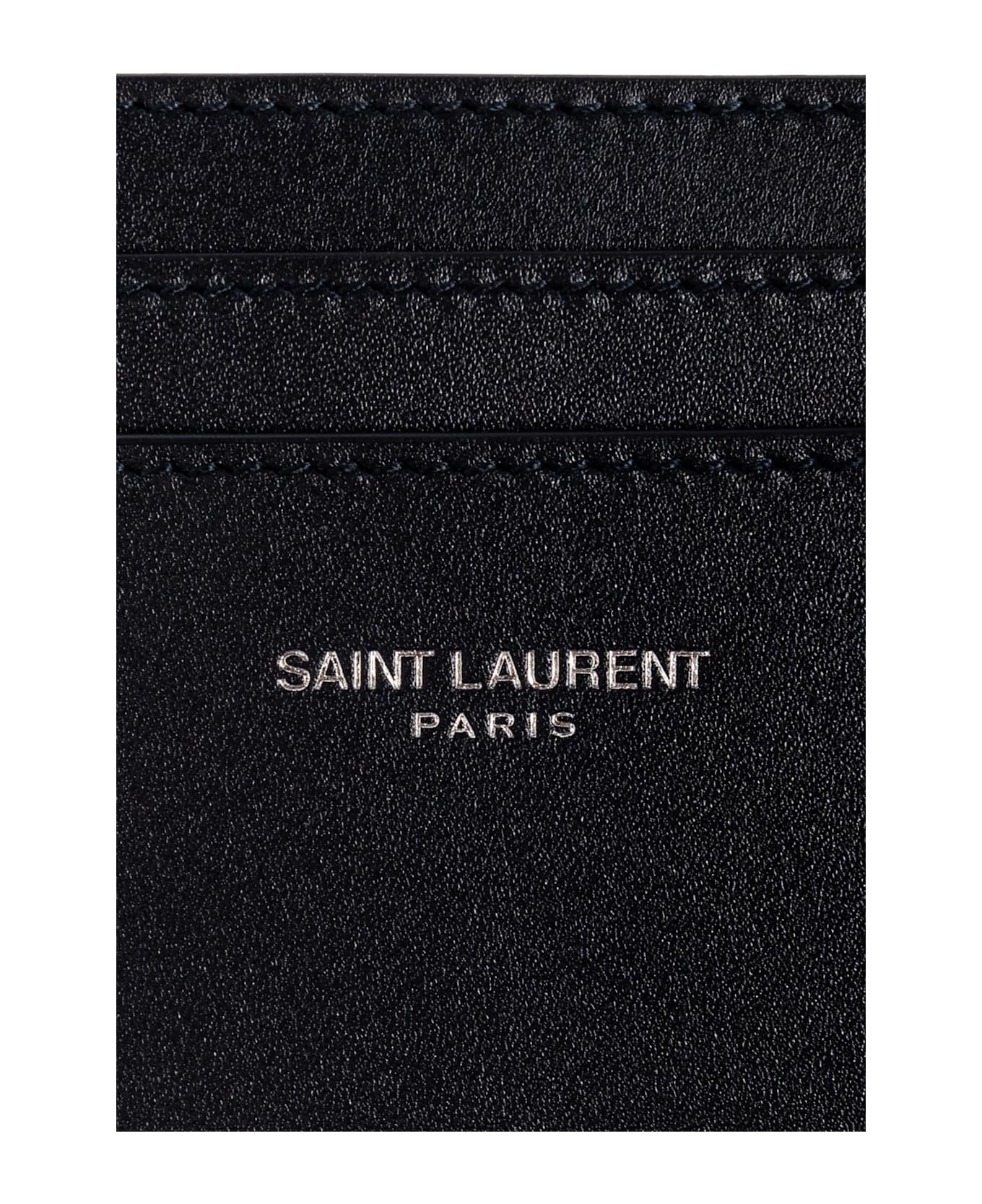 Saint Laurent Leather Card Holder - Black