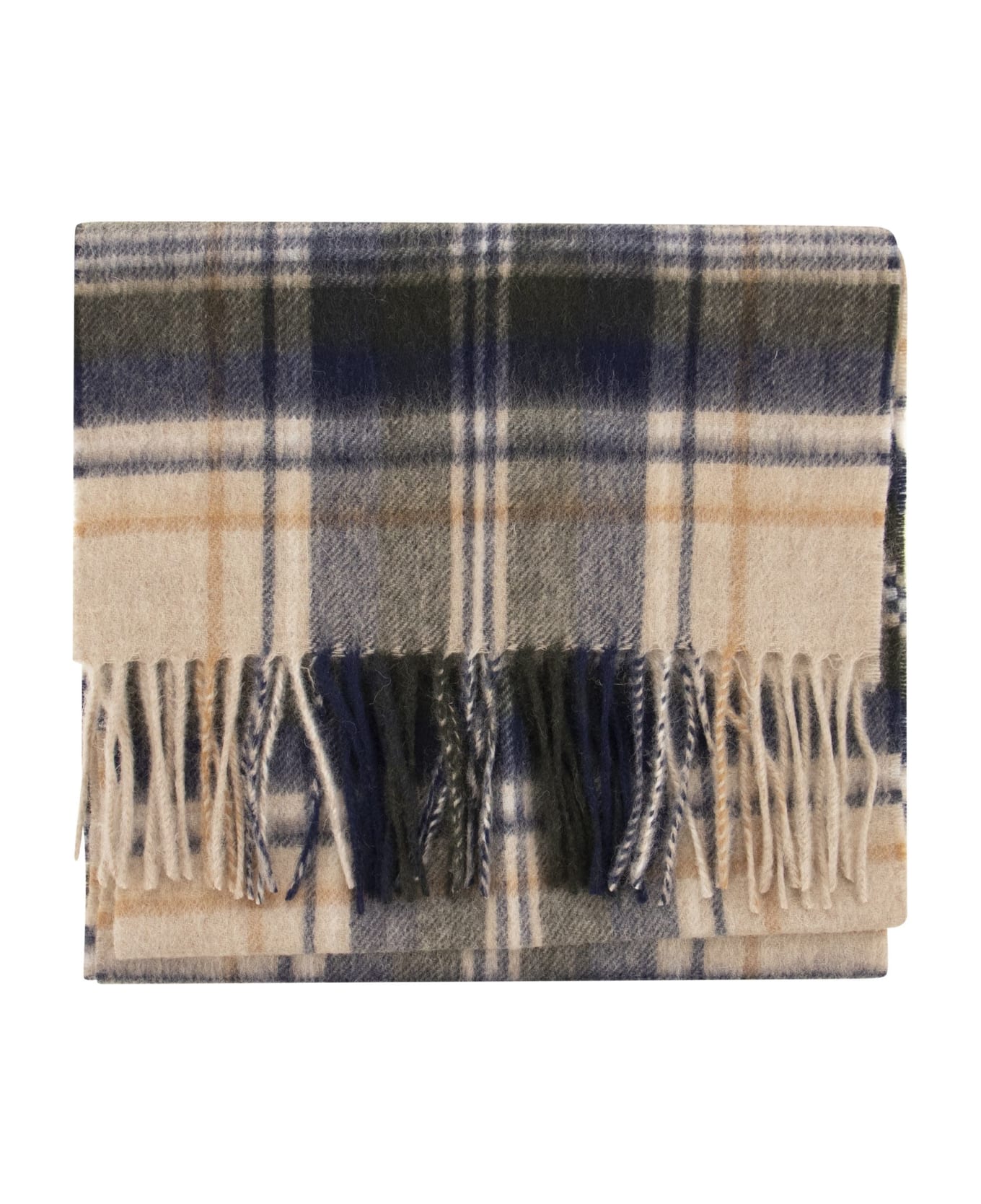Barbour Wool Scarf Check - Beige