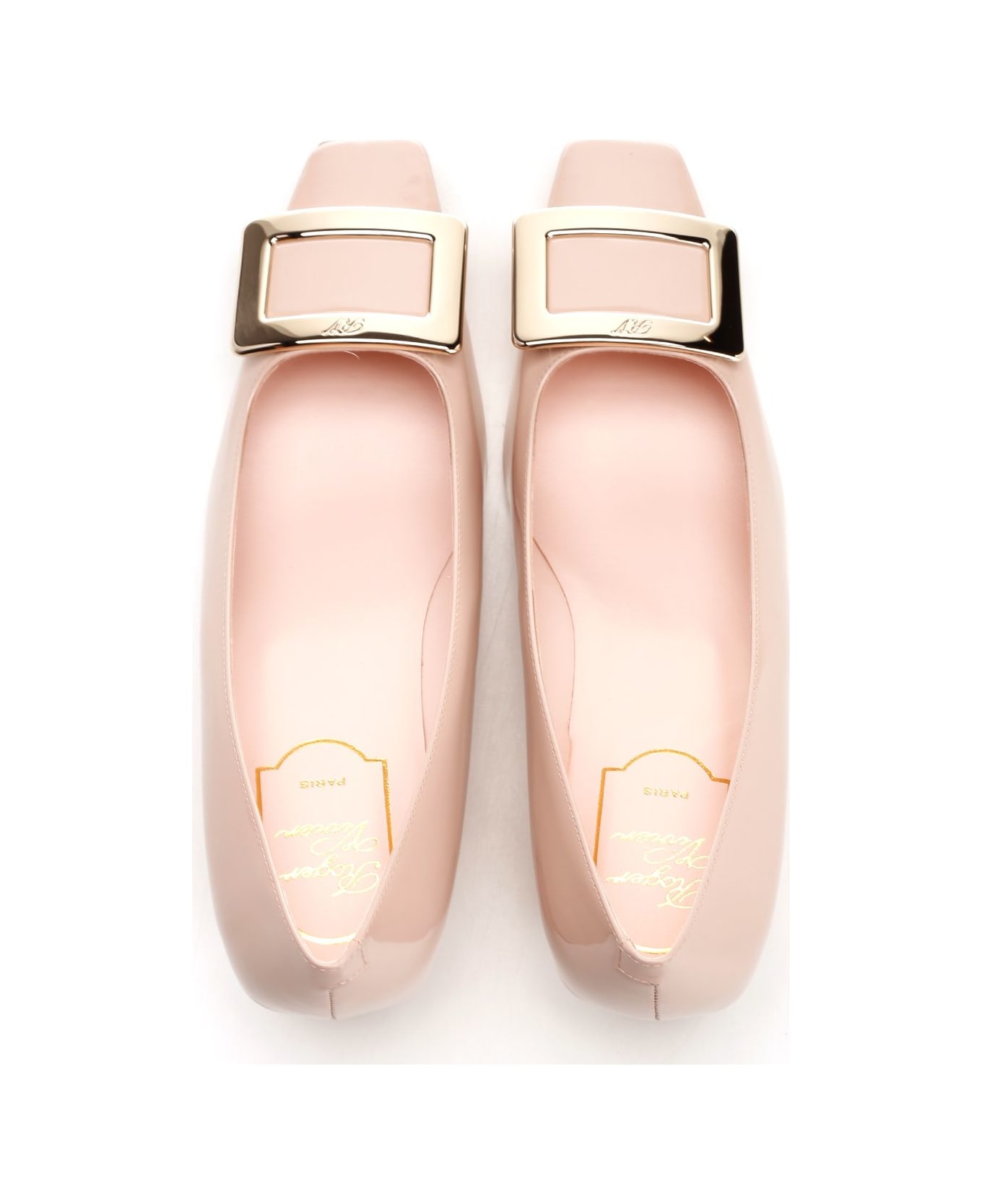 Roger Vivier Belle Vivier Patent Pumps With Metal Buckle - COLLANT