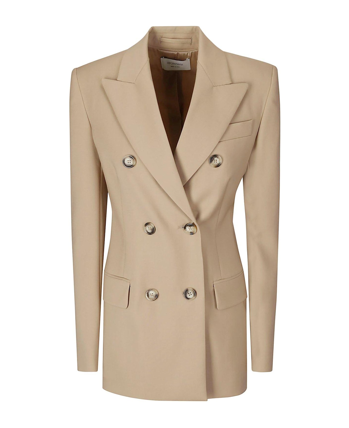 SportMax Double-breasted Long-sleeved Jacket - C