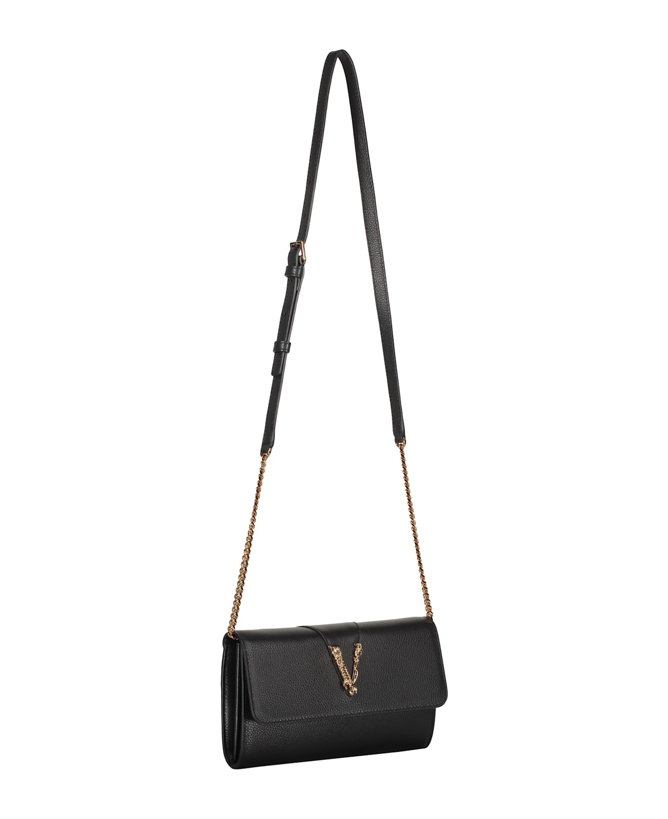 Versace Leather Clutch - black
