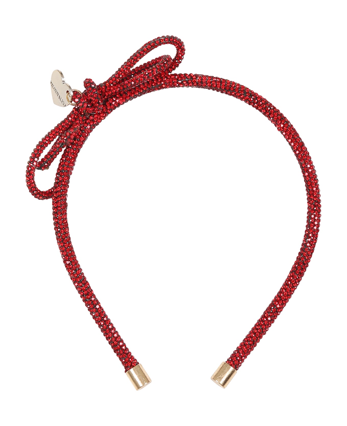 Monnalisa Red Headband For Girl With Bow - Red アクセサリー＆ギフト