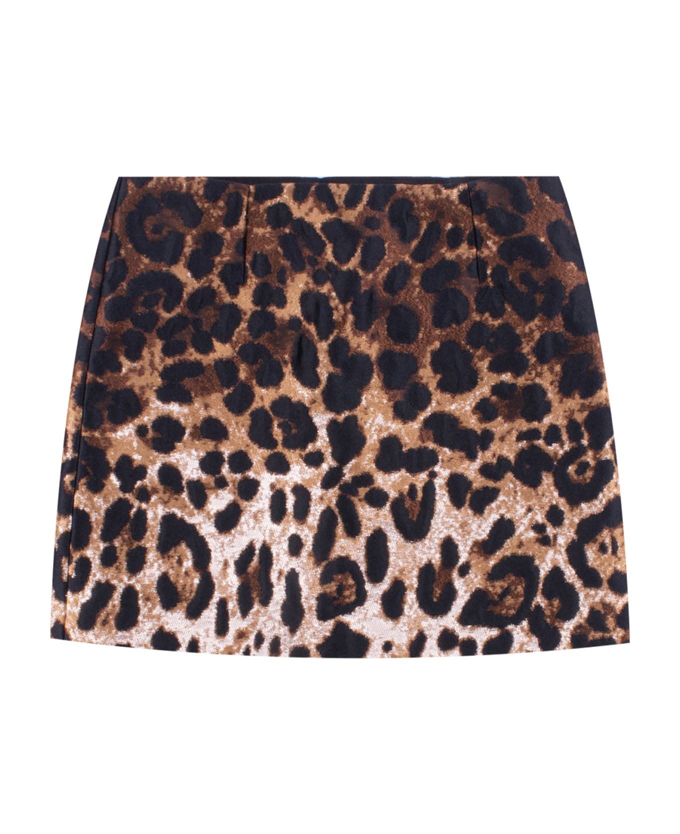 Dolce & Gabbana Short Skirt In Leo Jacquard - Brown ボトムス