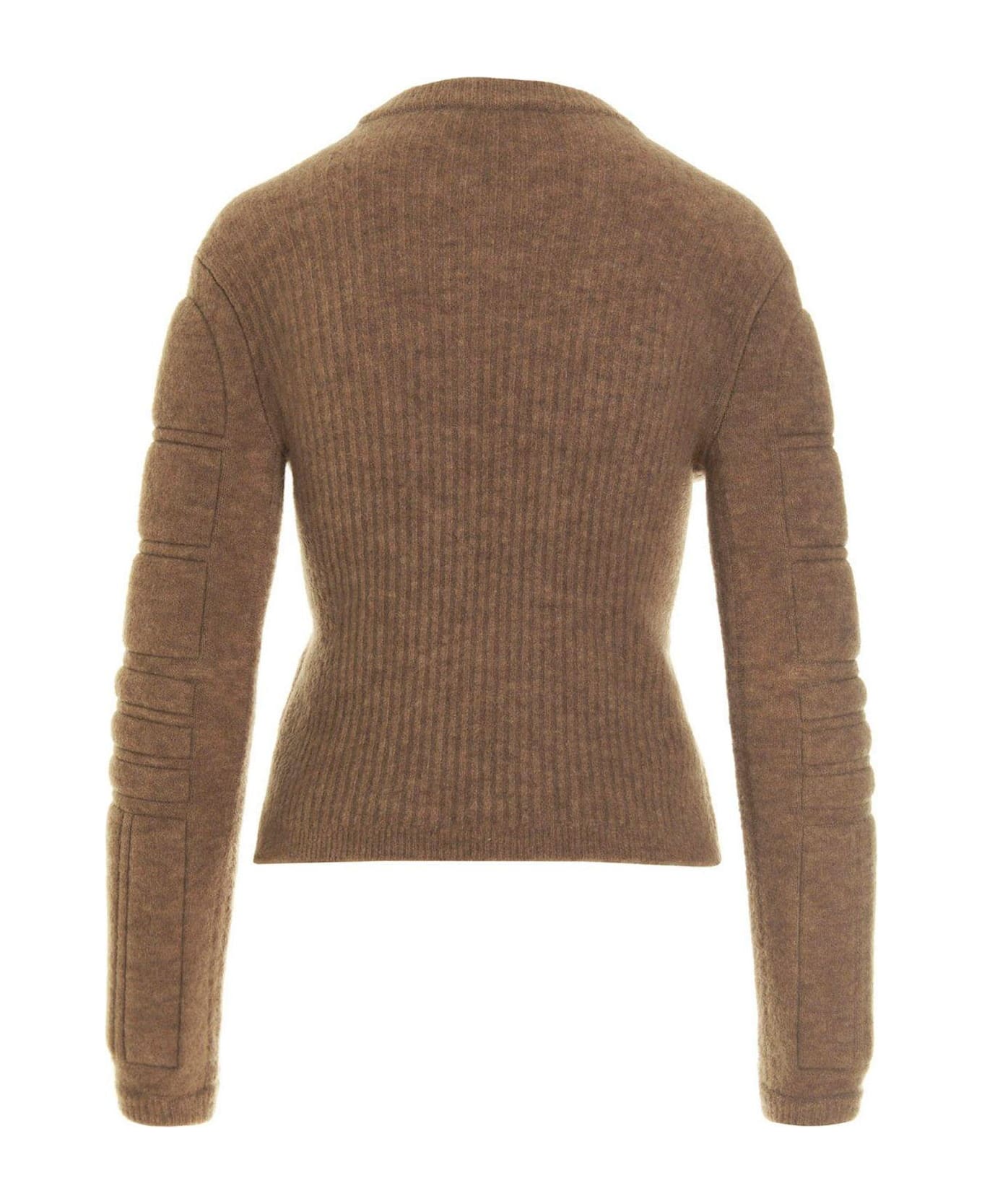 Max Mara Smirne Long Sleeved Crewneck Sweater - Cammello